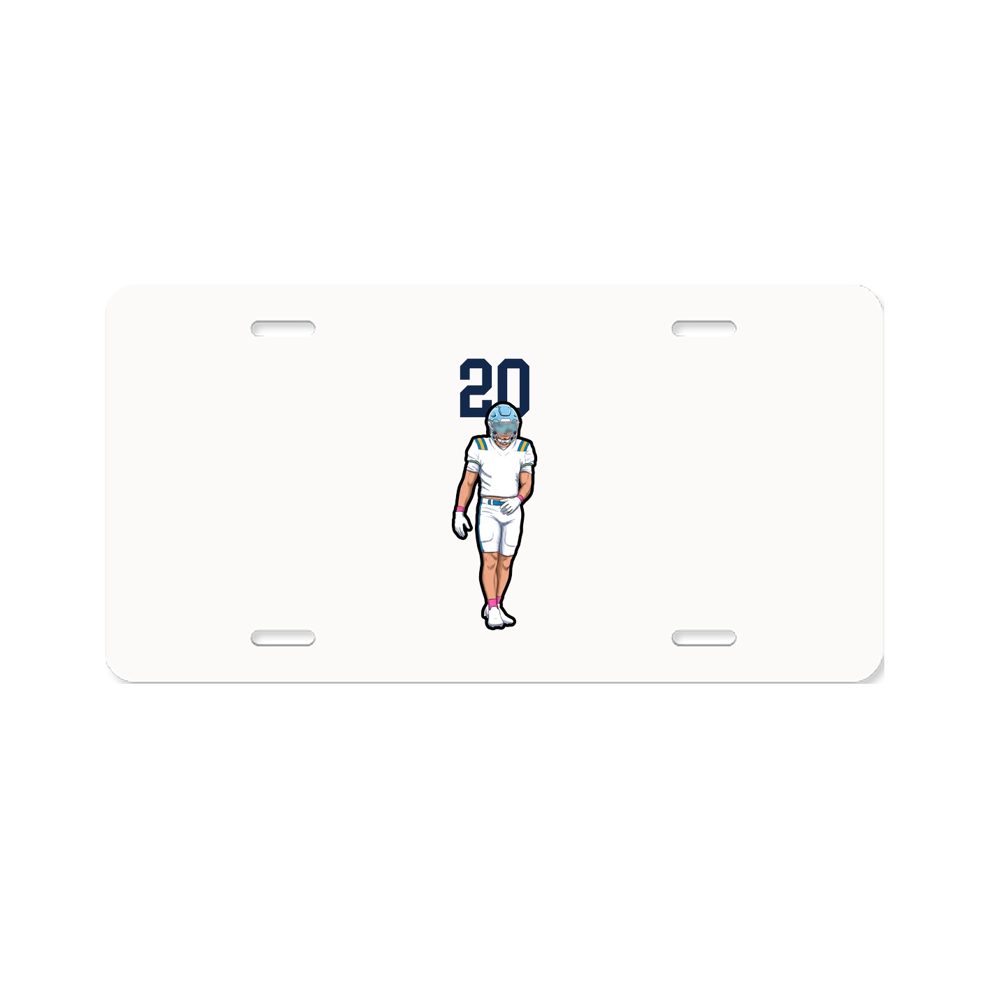 License Plate — Number Top in Classic