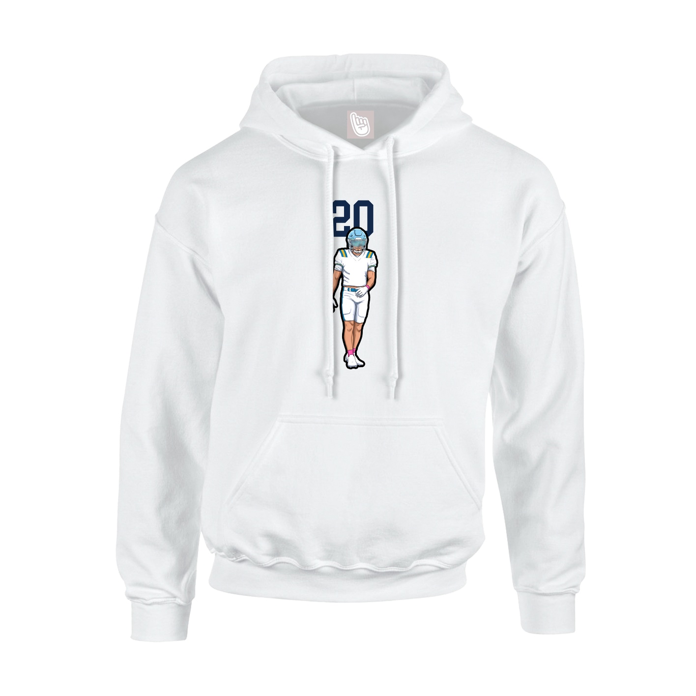 Hoodie — Number Top in White