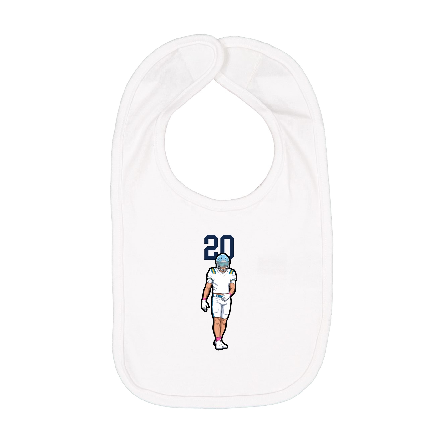 Infant Bib — Number Top in White