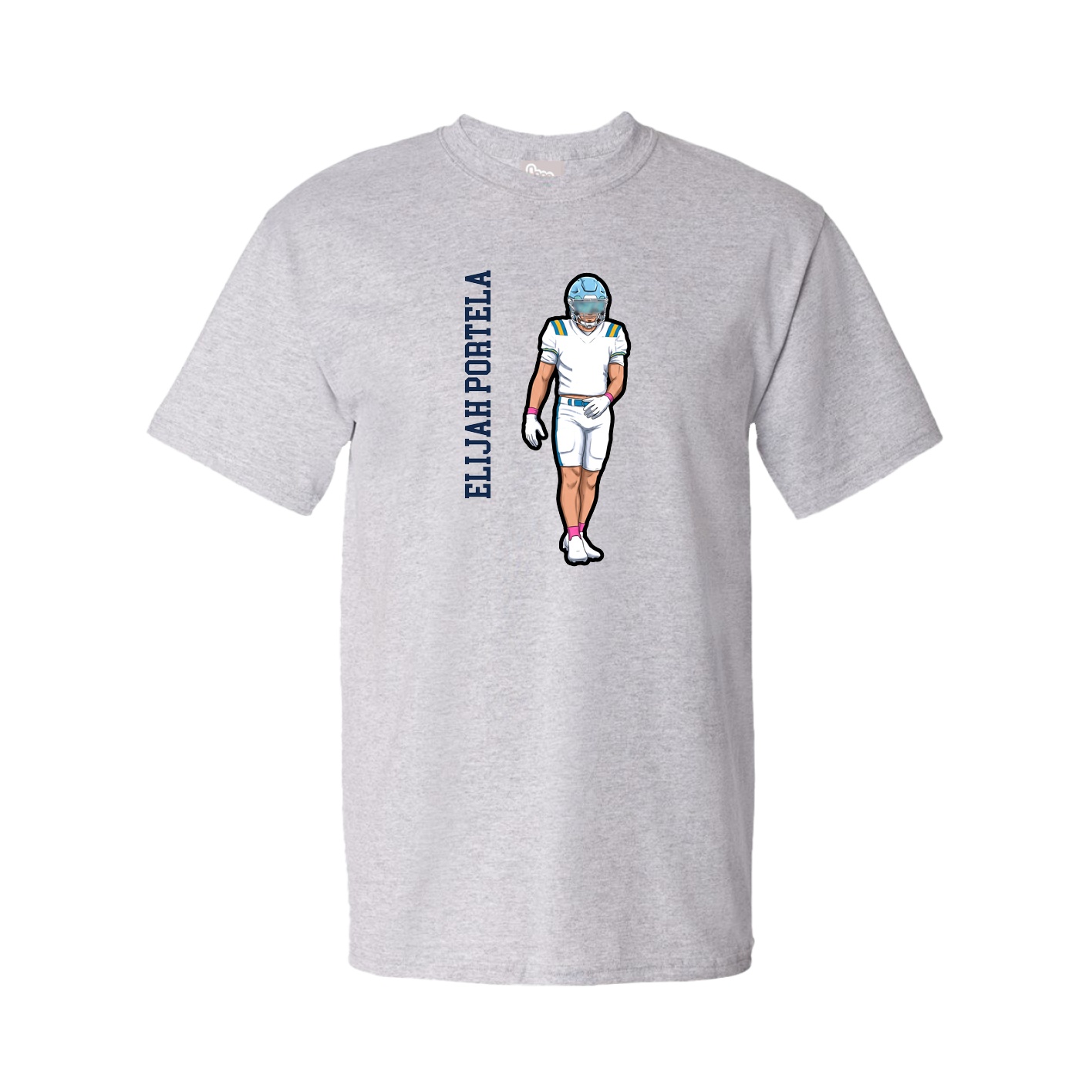 Tee — Name Vertical in Grey