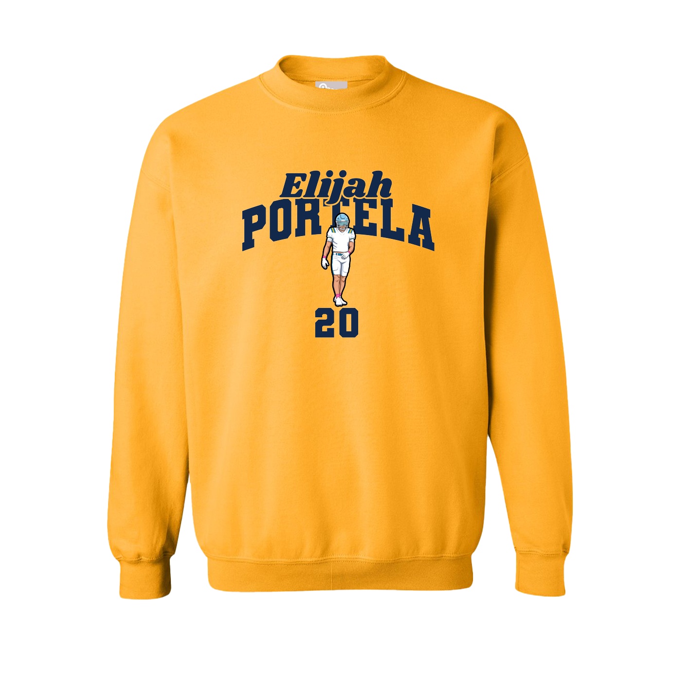 Fleece Crew — Signature Arch in Gold