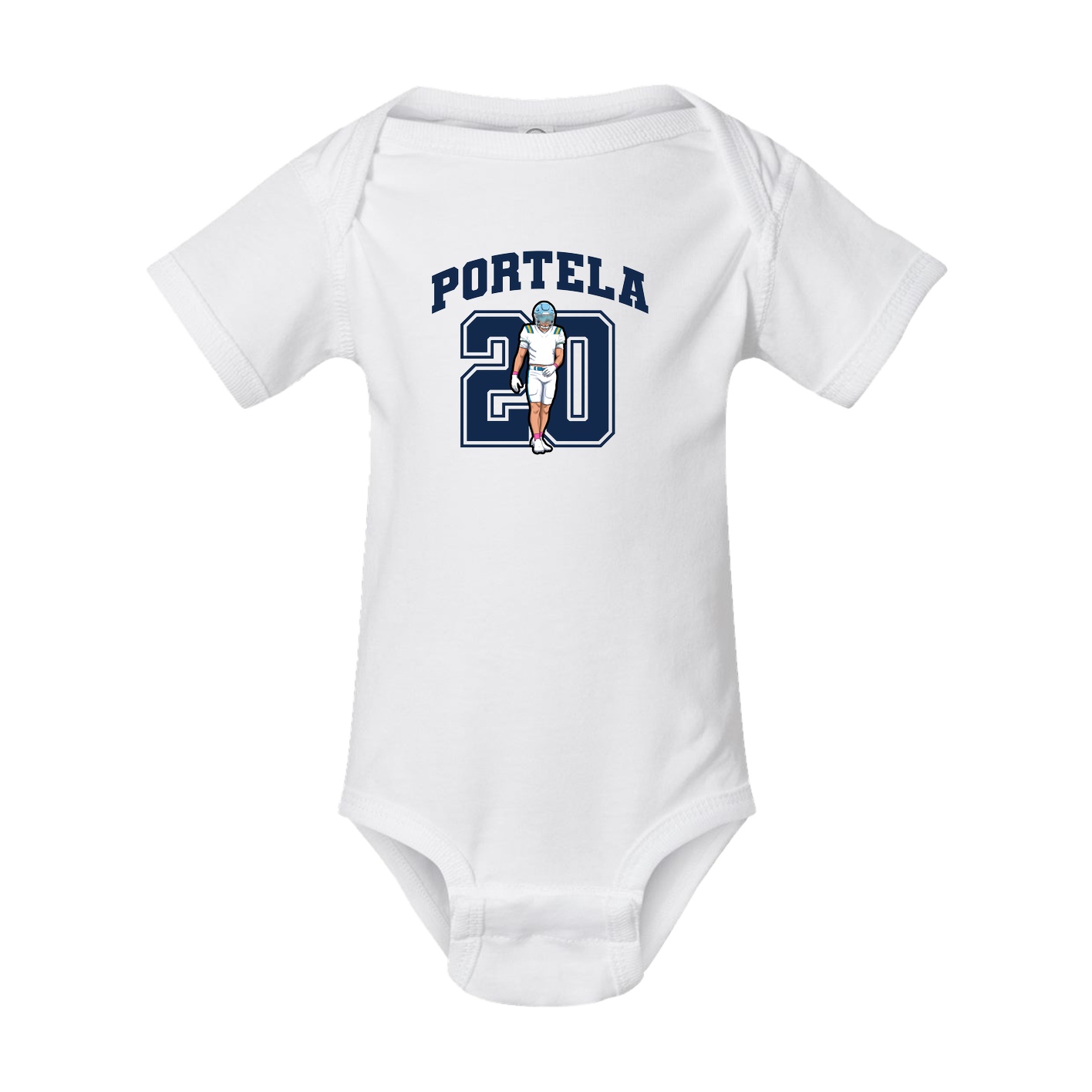 Baby Onesie — Number in White
