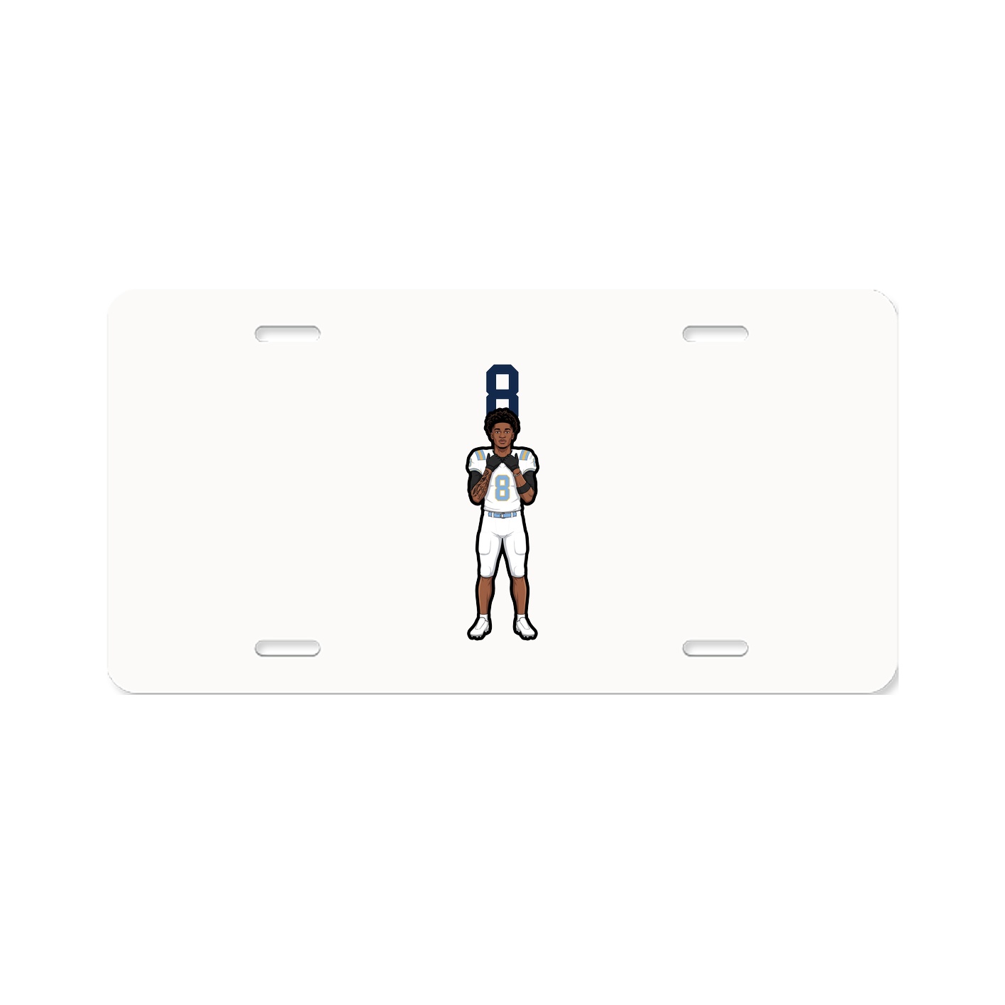 License Plate — Number Top in Classic