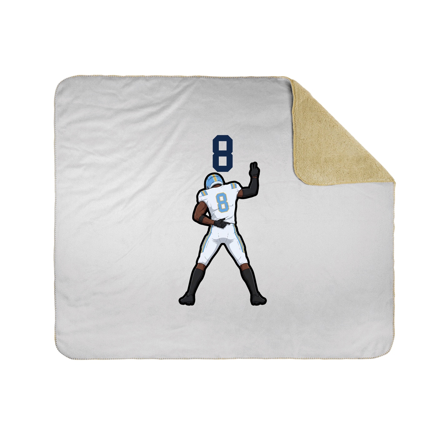 Throw Blanket — Number Top in White