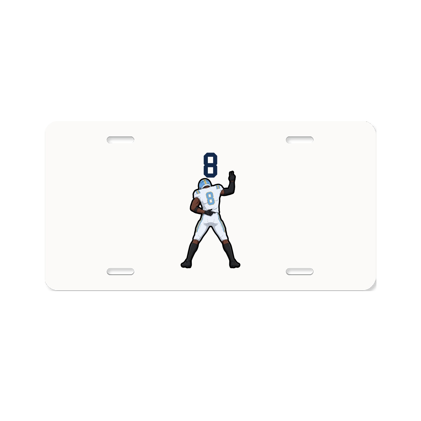 License Plate — Number Top in Classic