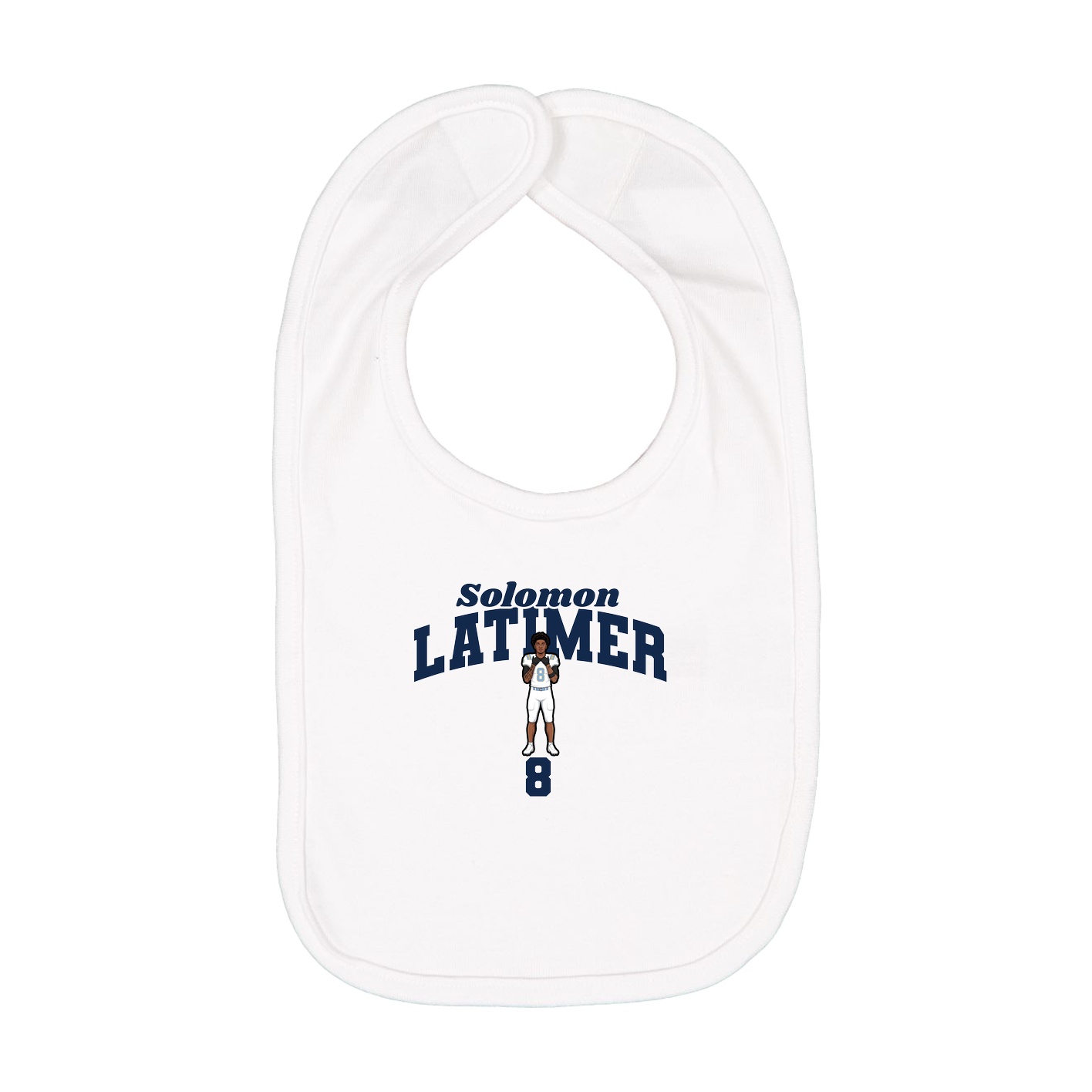 Infant Bib — Signature Arch in White