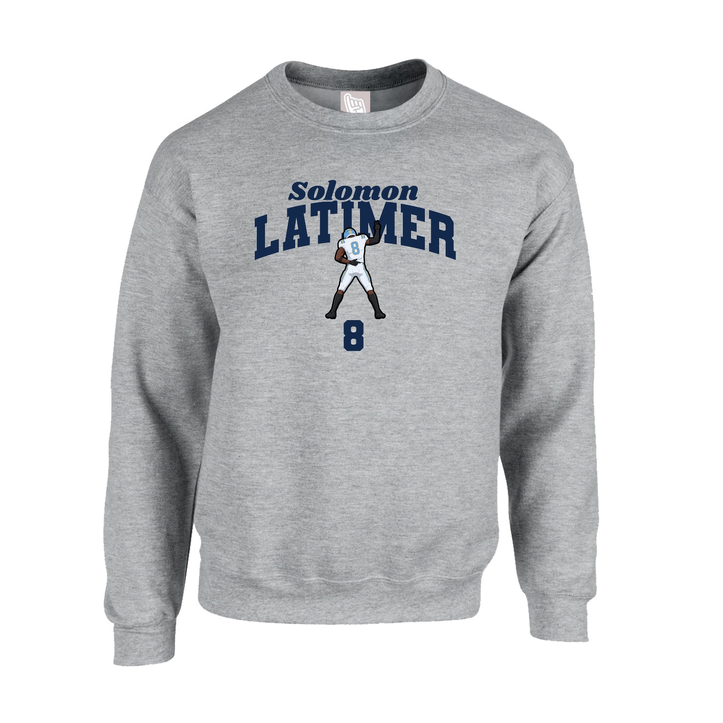Fleece Crew — Signature Arch in Grey