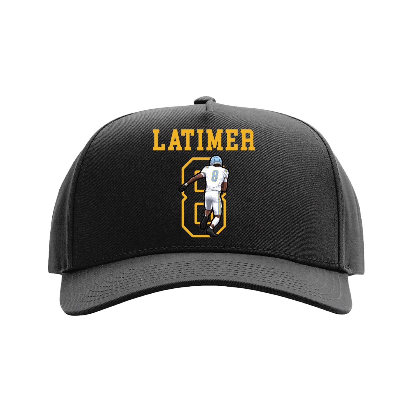 Full Fabric Five-Panel Champ Cap — Shirsey in Black