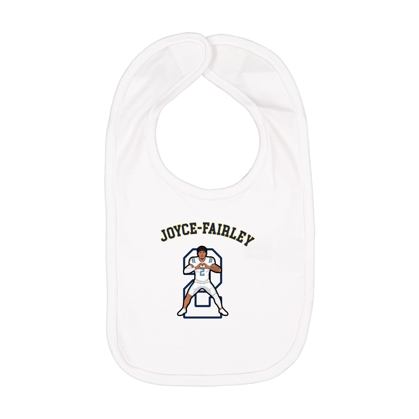 Infant Bib — Shirsey Arch in White