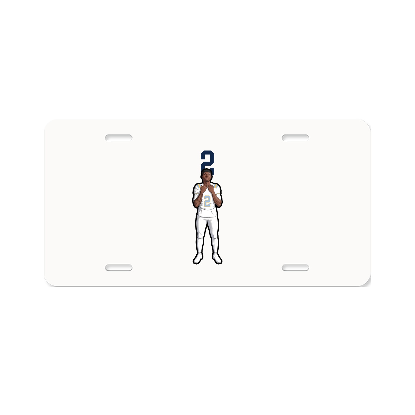 License Plate — Number Top in Classic
