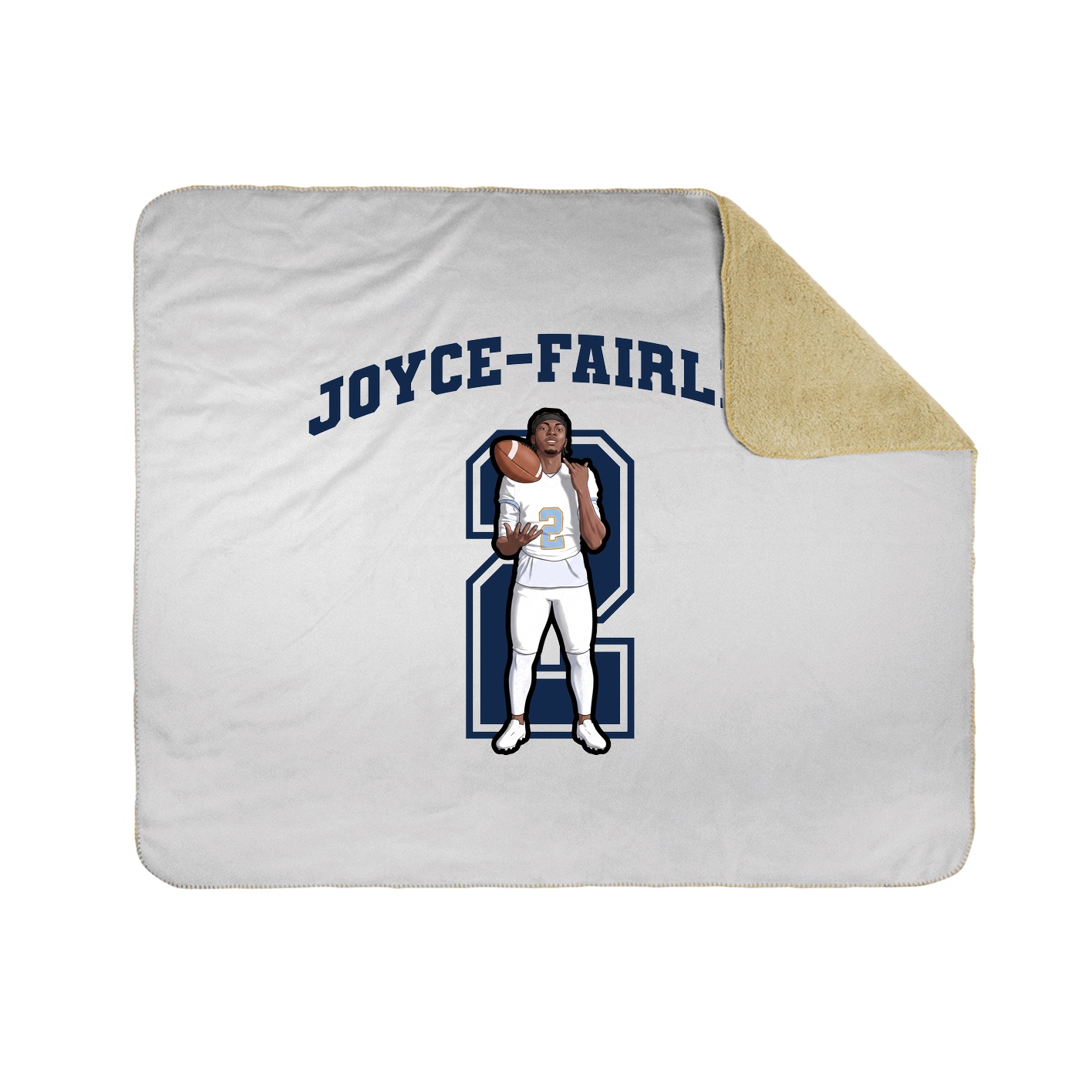Throw Blanket — Number in White