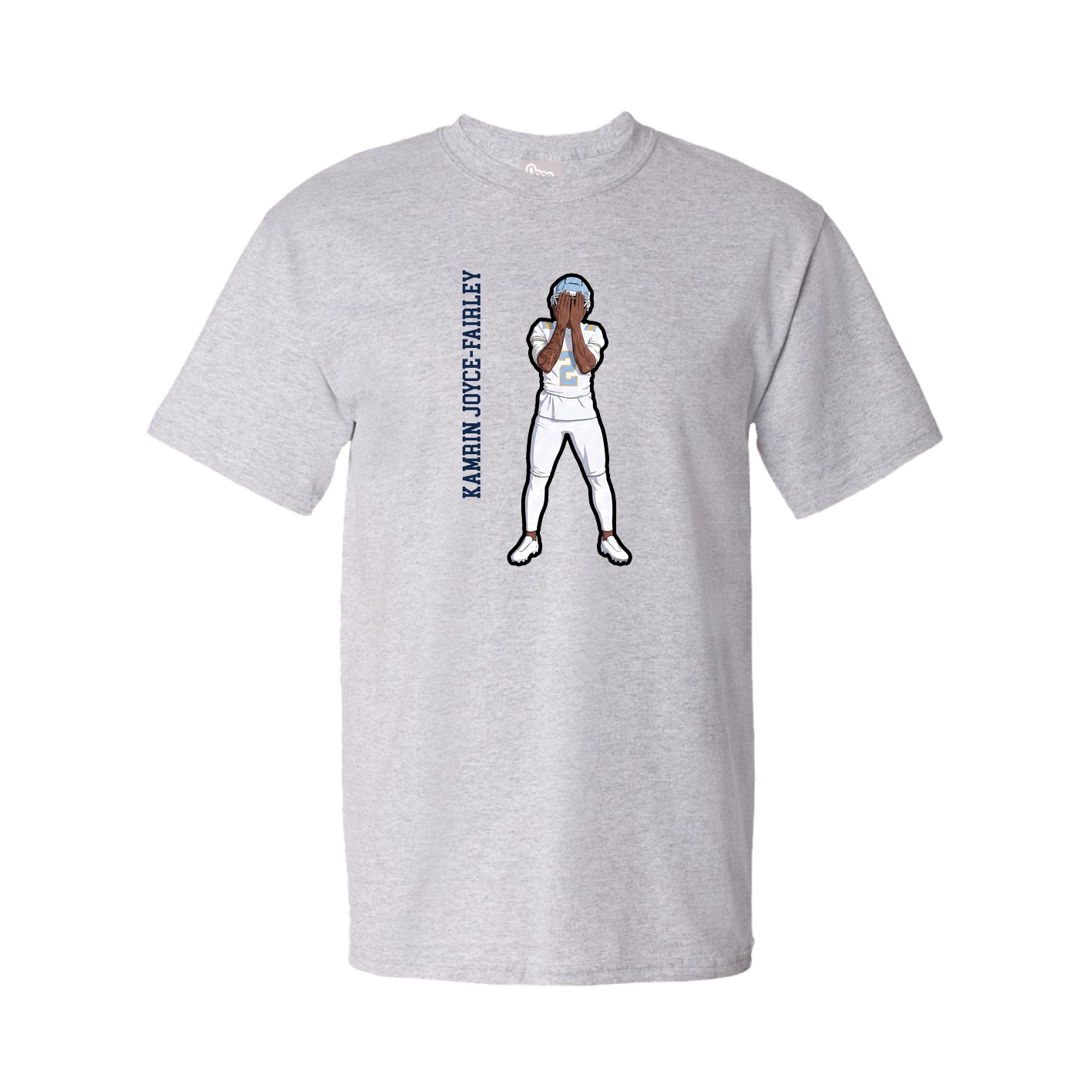 Tee — Name Vertical in Grey