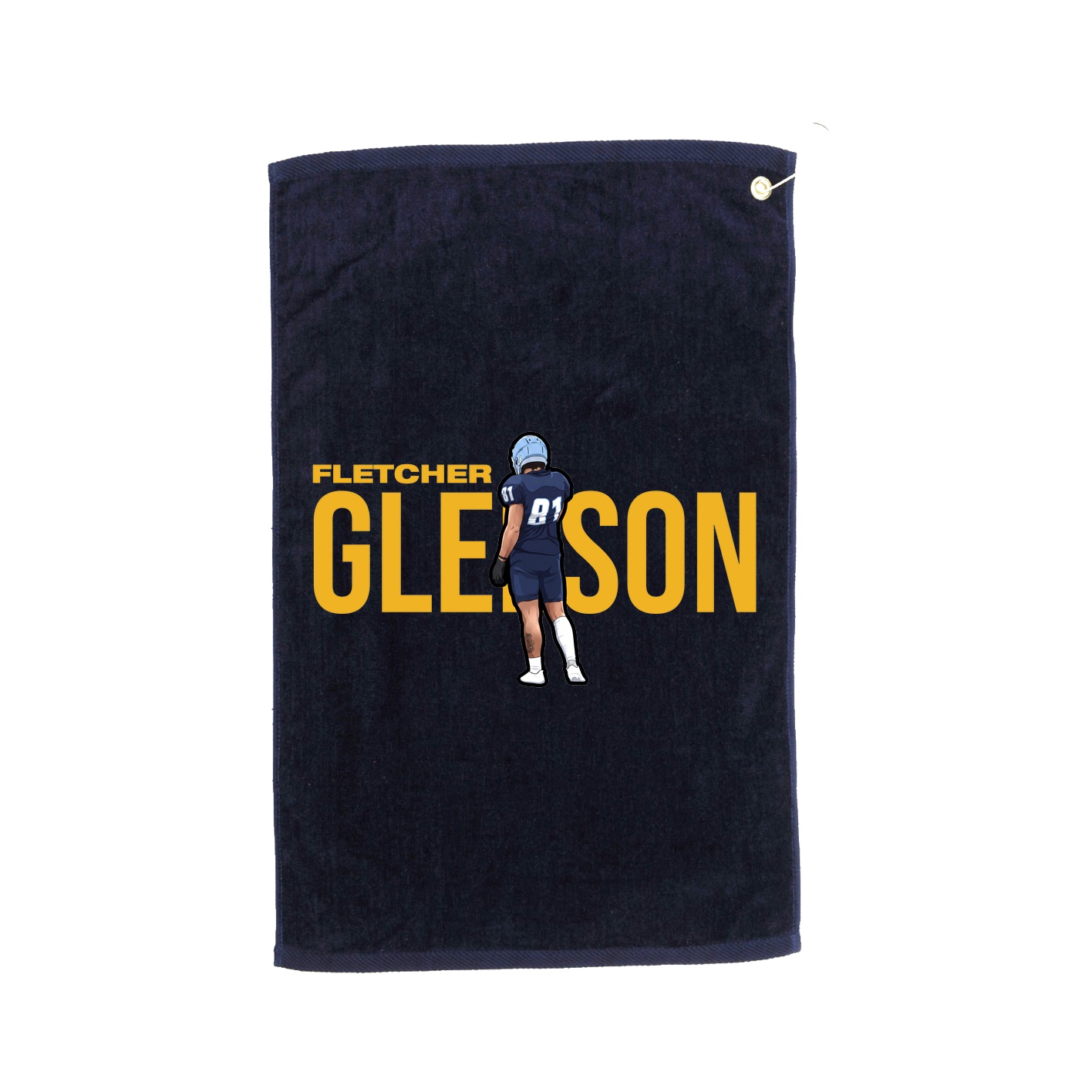 Golf Towel — Player Name in Navy
