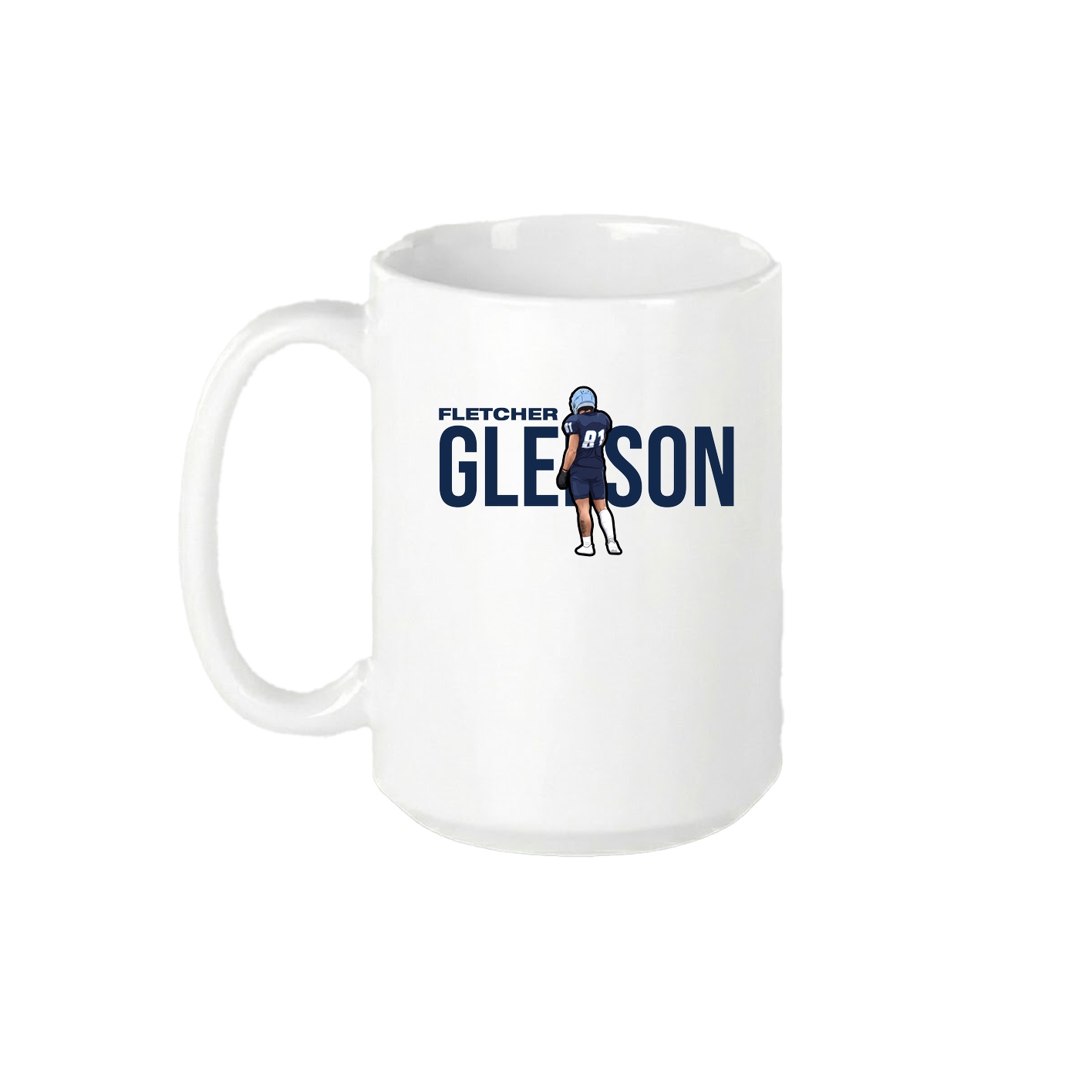 15oz Coffee Mug — Player Name in White