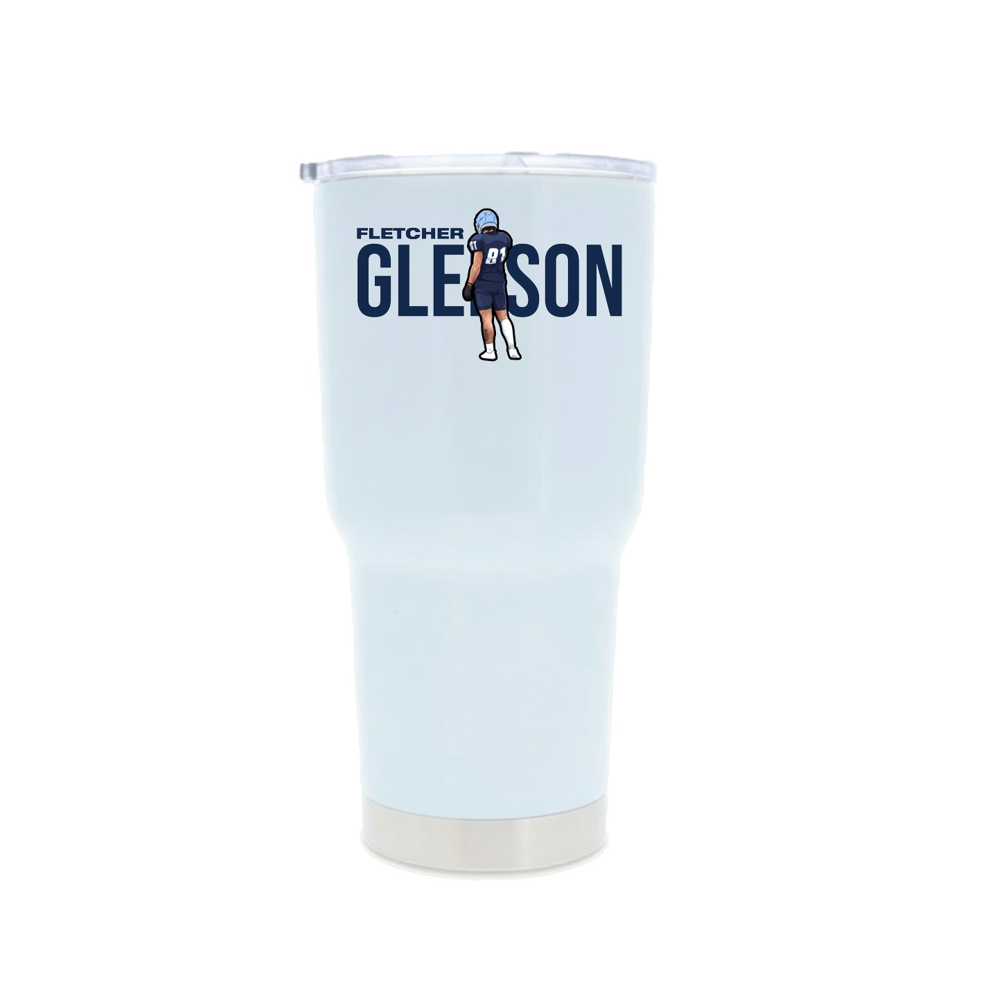 30oz Stainless Steel Tumbler — Player Name in White