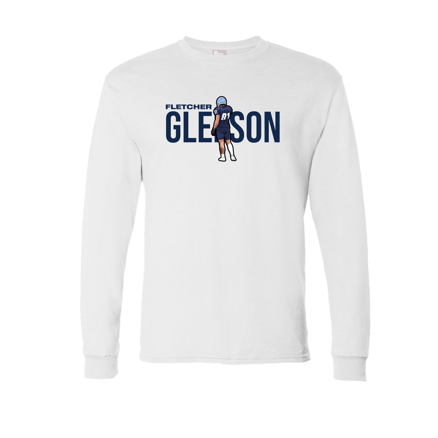 Long Sleeve Tee — Player Name in White
