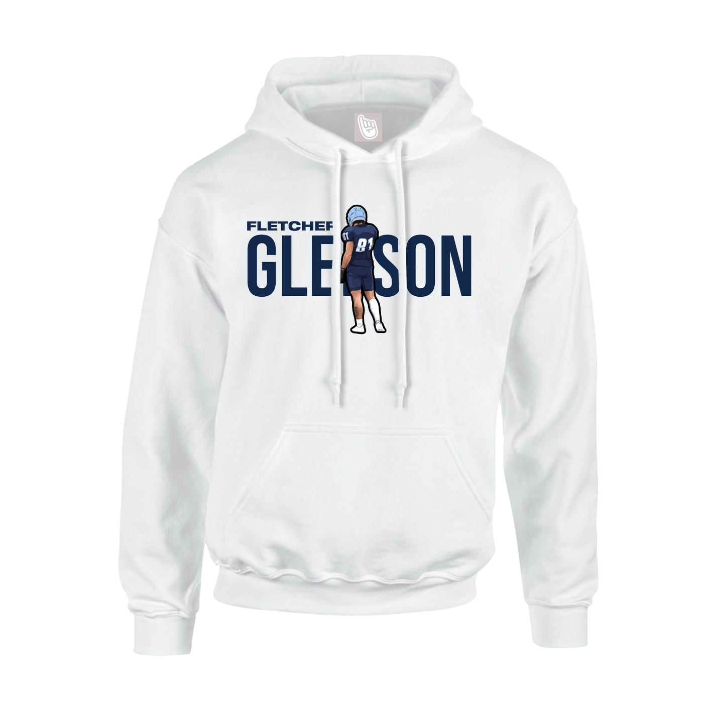 Youth Hoodie — Player Name in White