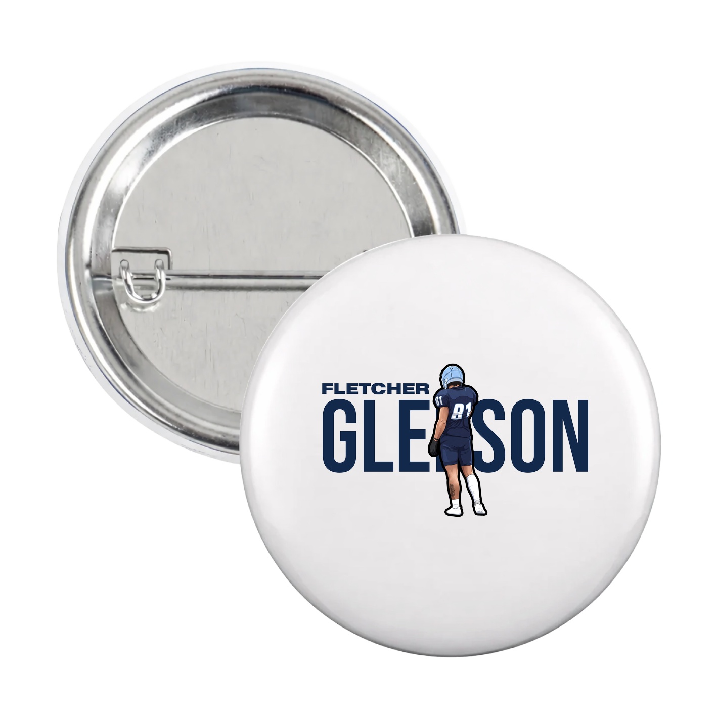 Game Day Button — Player Name in White