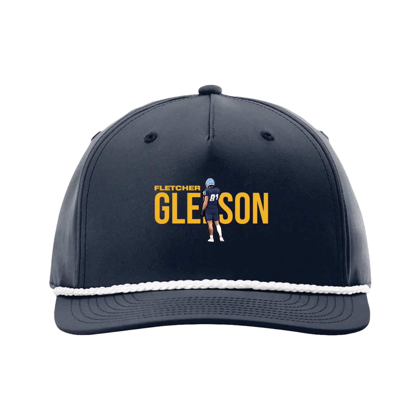 Five-Panel Classic Rope Cap — Player Name in Navy