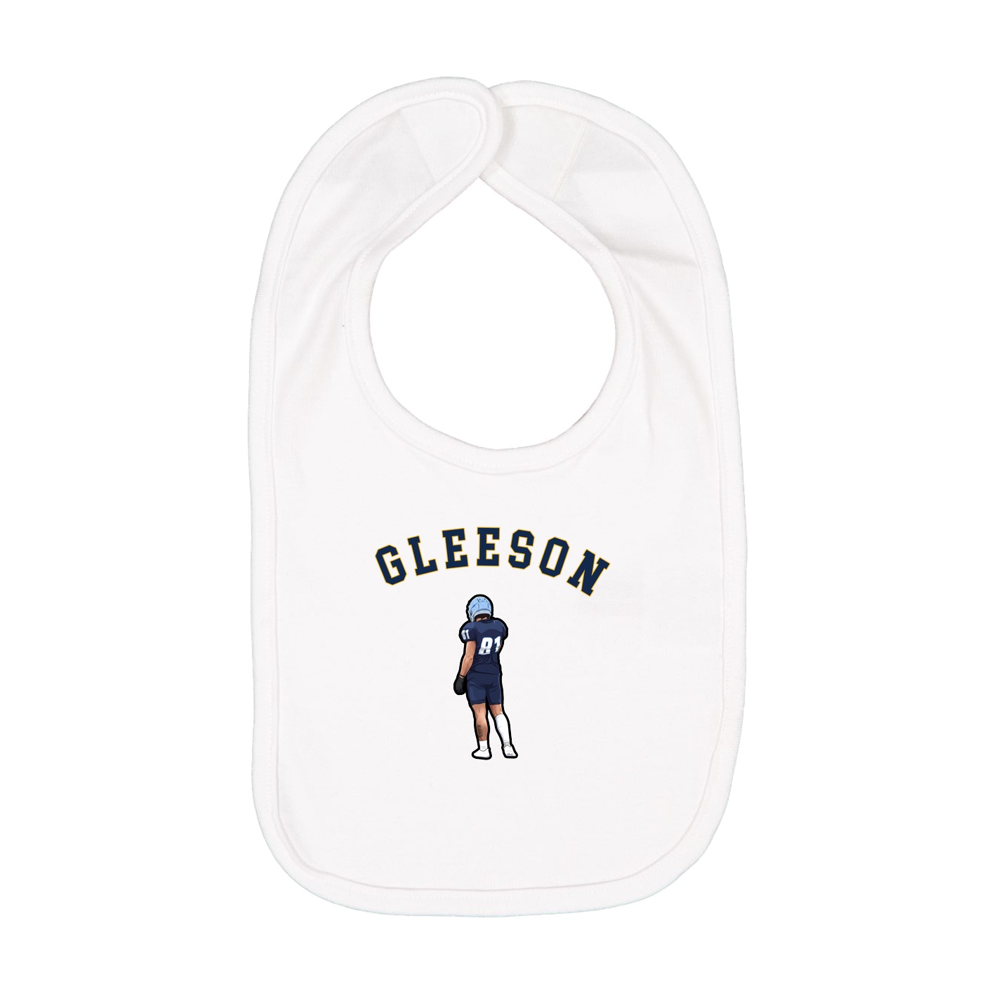 Infant Bib — Shirsey Arch in White
