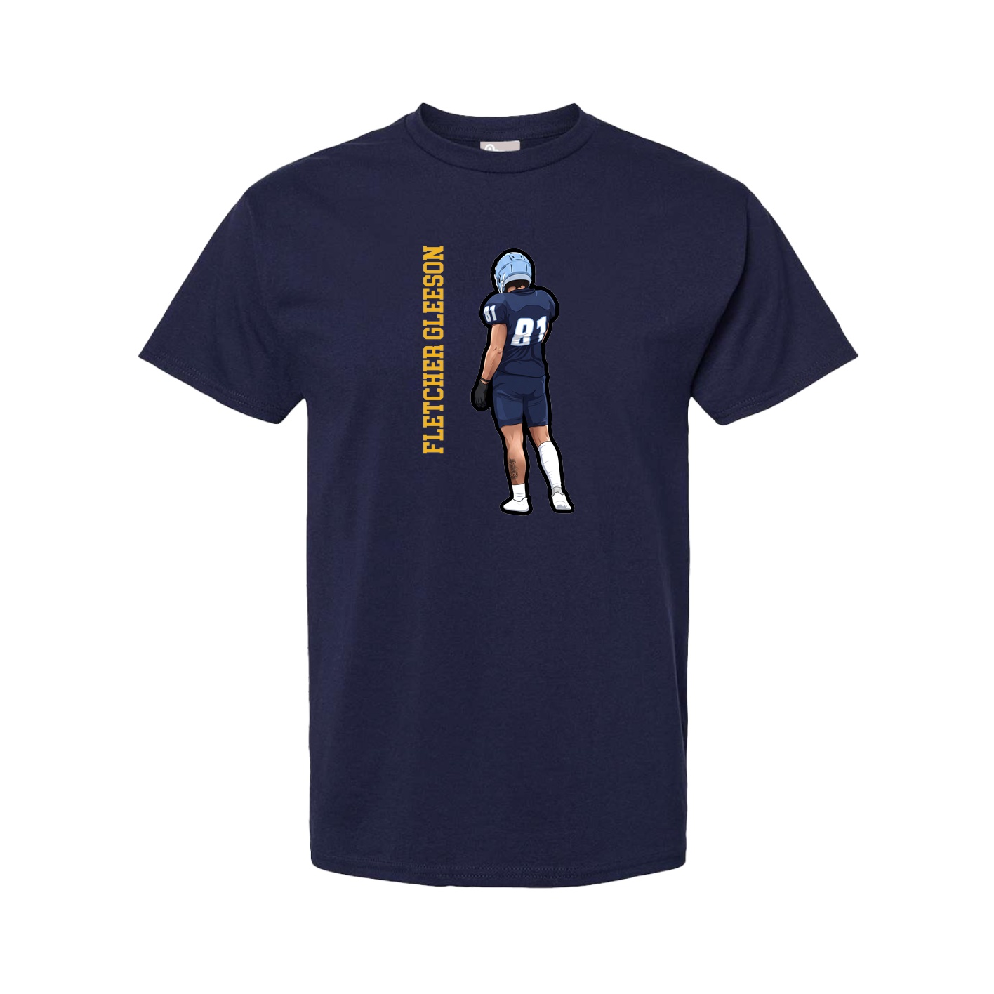 Tee — Name Vertical in Navy