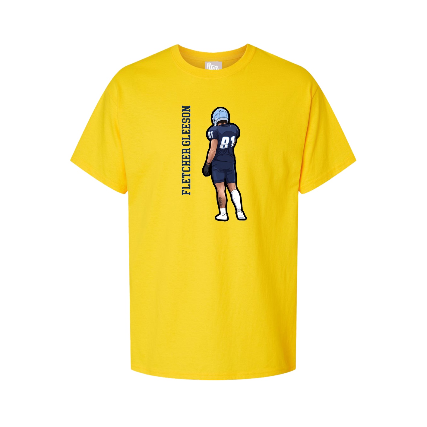Youth Tee — Name Vertical in Gold