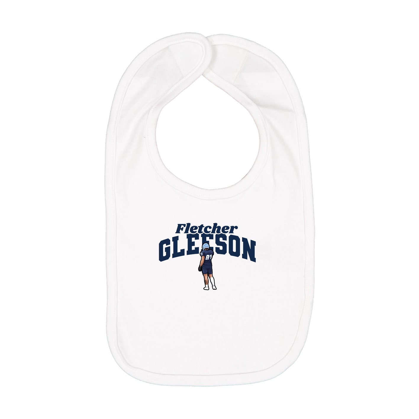 Infant Bib — Signature Arch in White