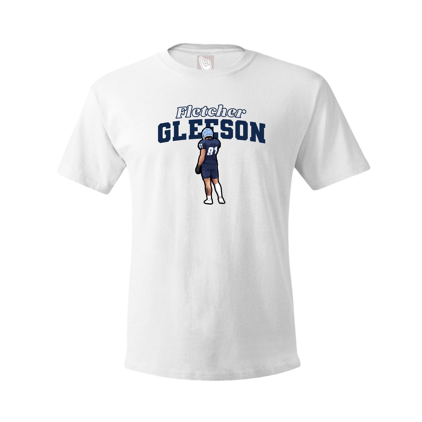 Youth Tee — Name Arch in White