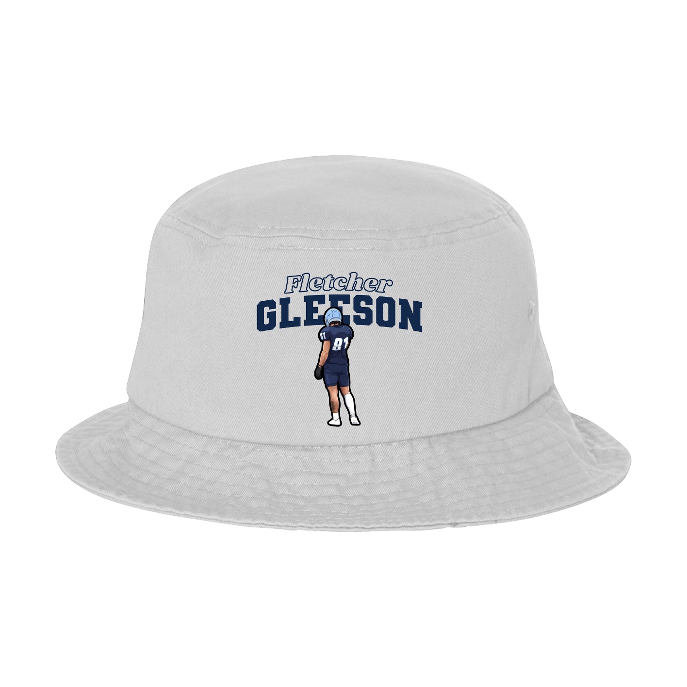 Bucket Cap — Name Arch in White