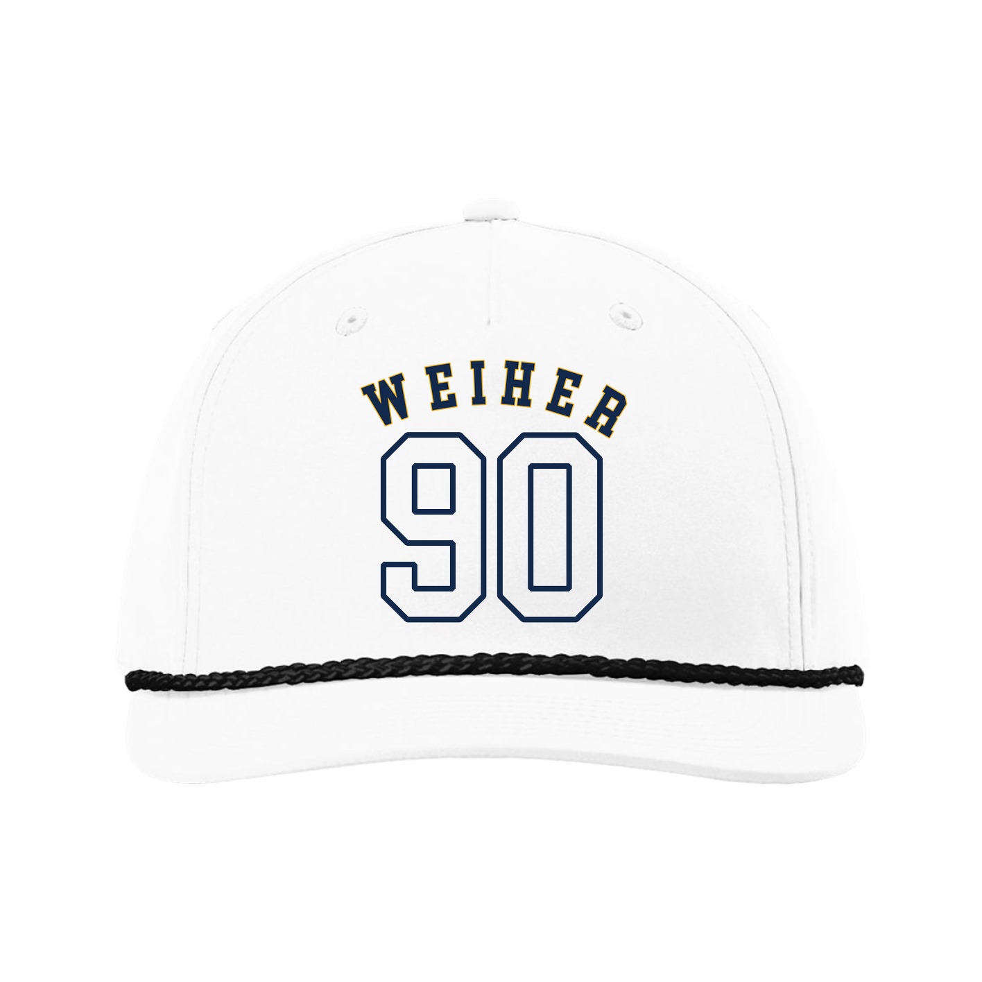 Five-Panel Classic Rope Cap — Shirsey Arch in White