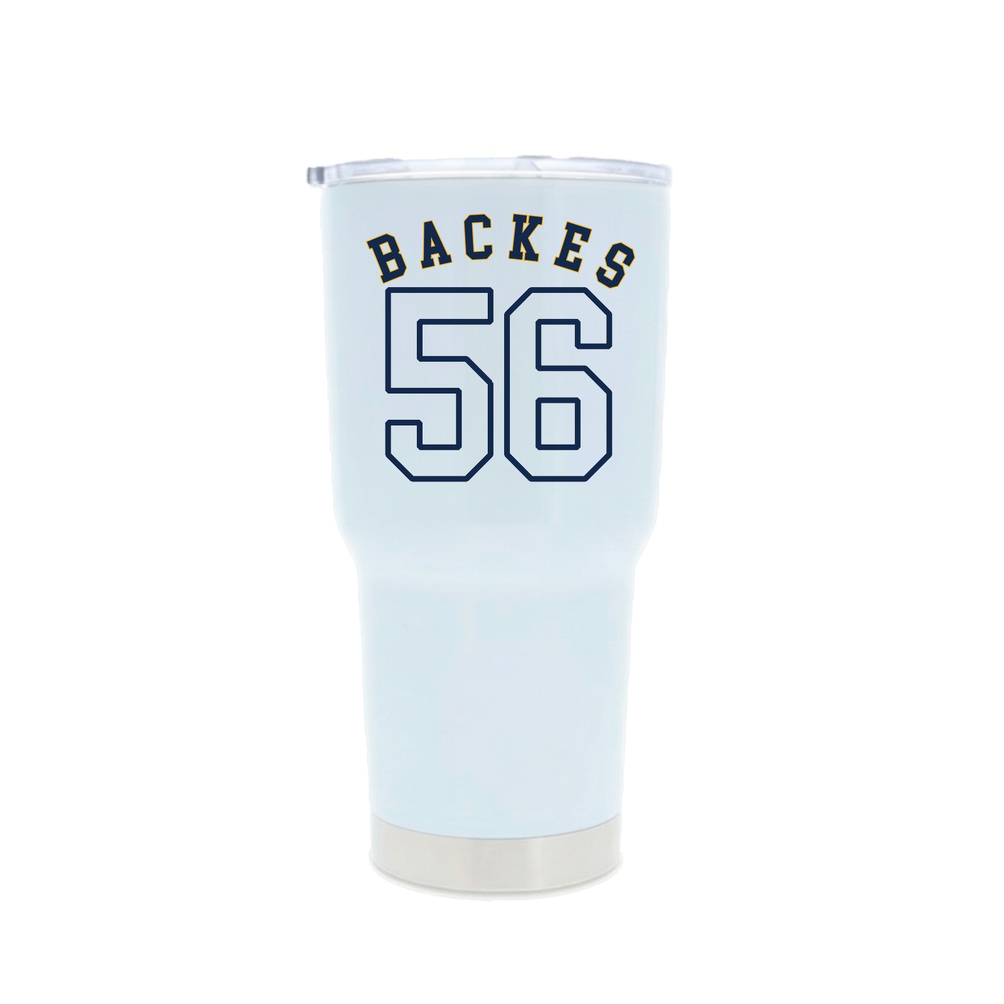 30oz Stainless Steel Tumbler — Shirsey Arch in White