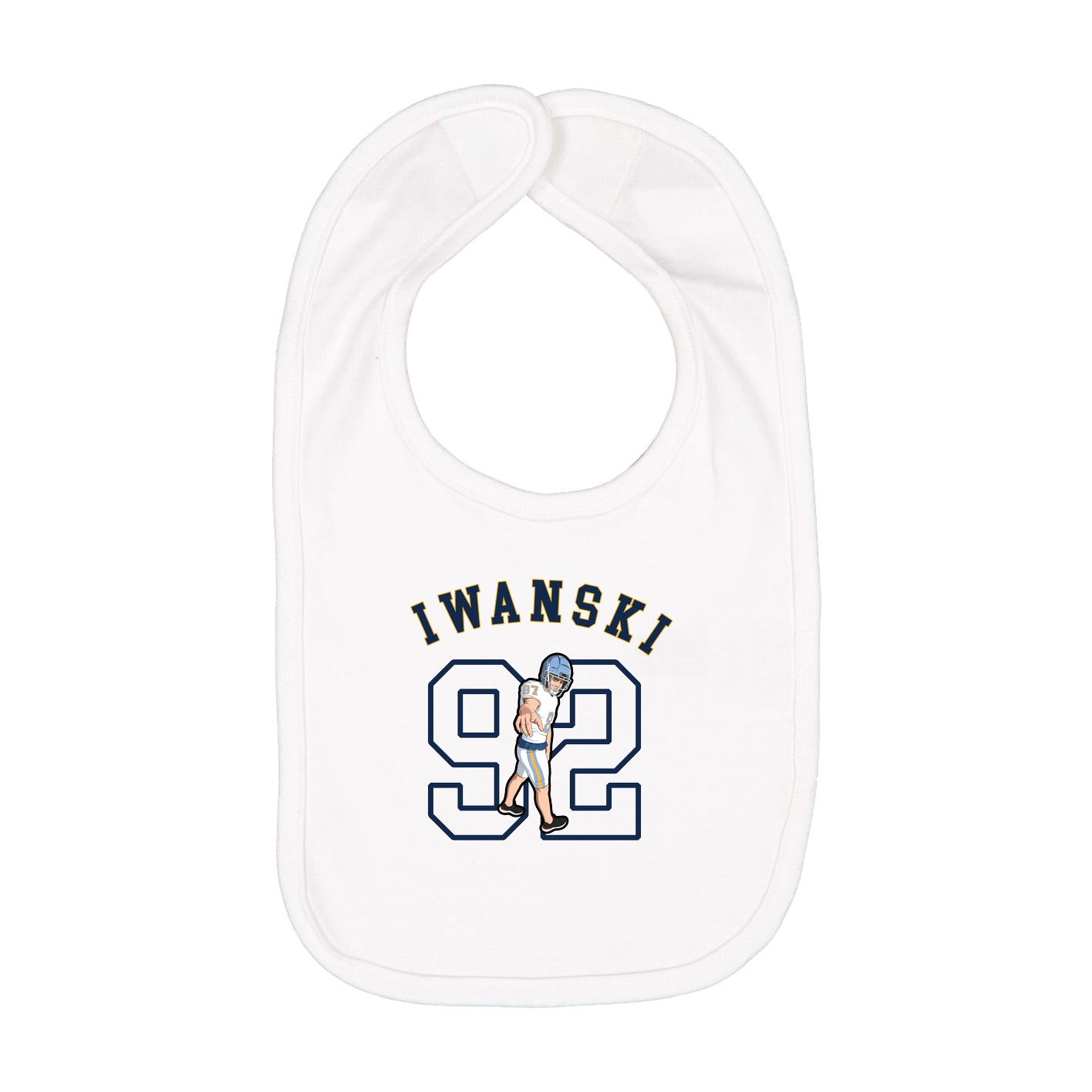 Infant Bib — Shirsey Arch in White