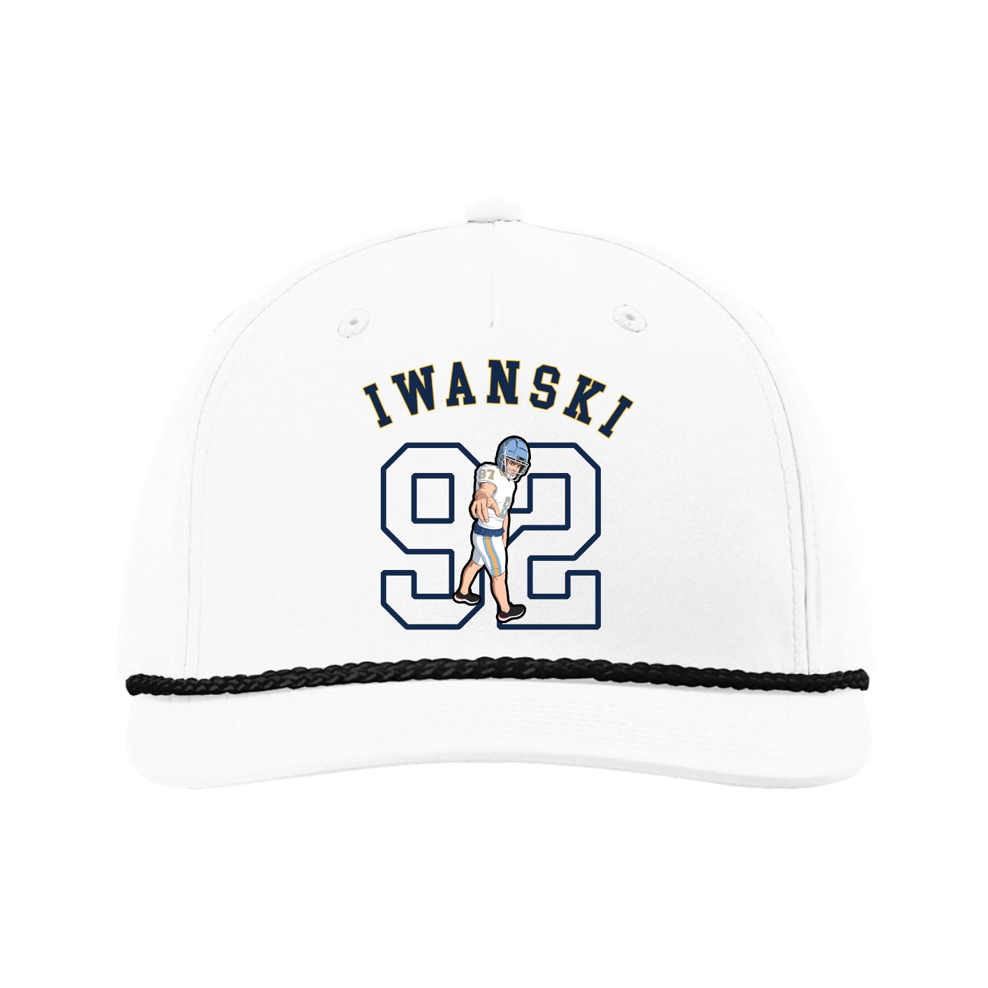Five-Panel Classic Rope Cap — Shirsey Arch in White