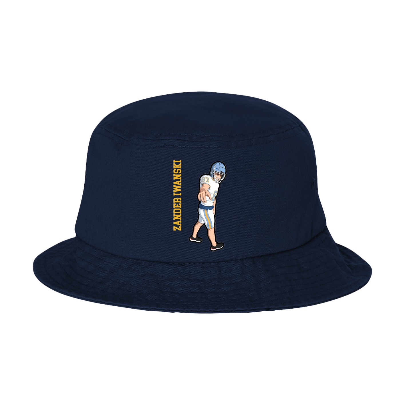 Bucket Cap — Name Vertical in Navy
