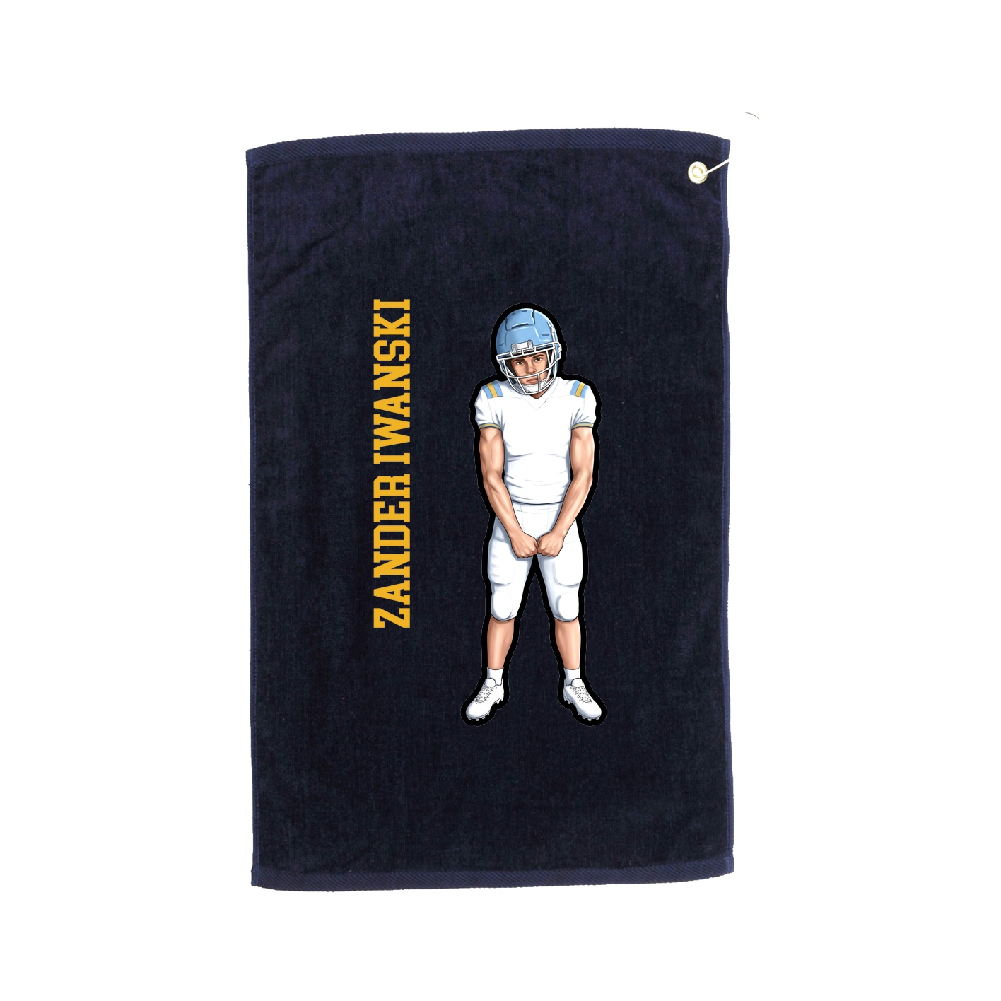 Golf Towel — Name Vertical in Navy