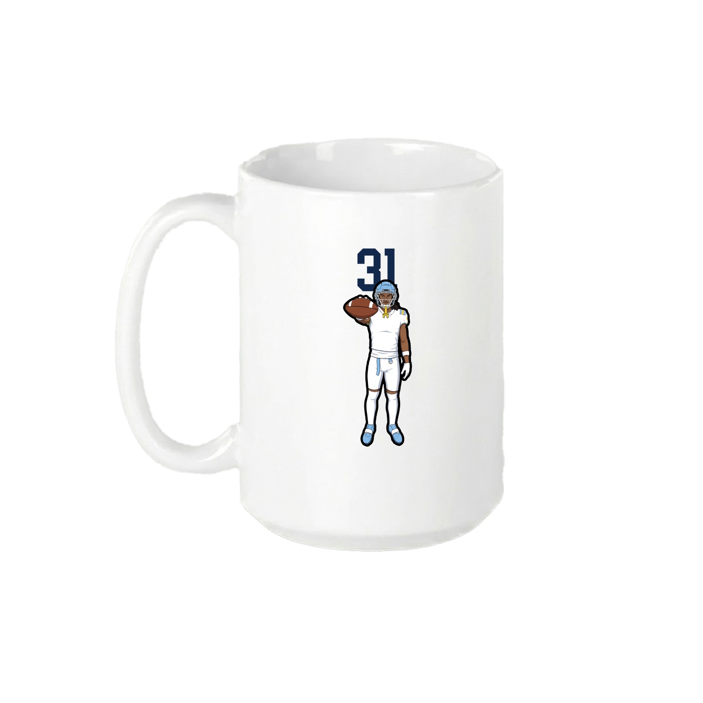 15oz Coffee Mug — Number Top in White