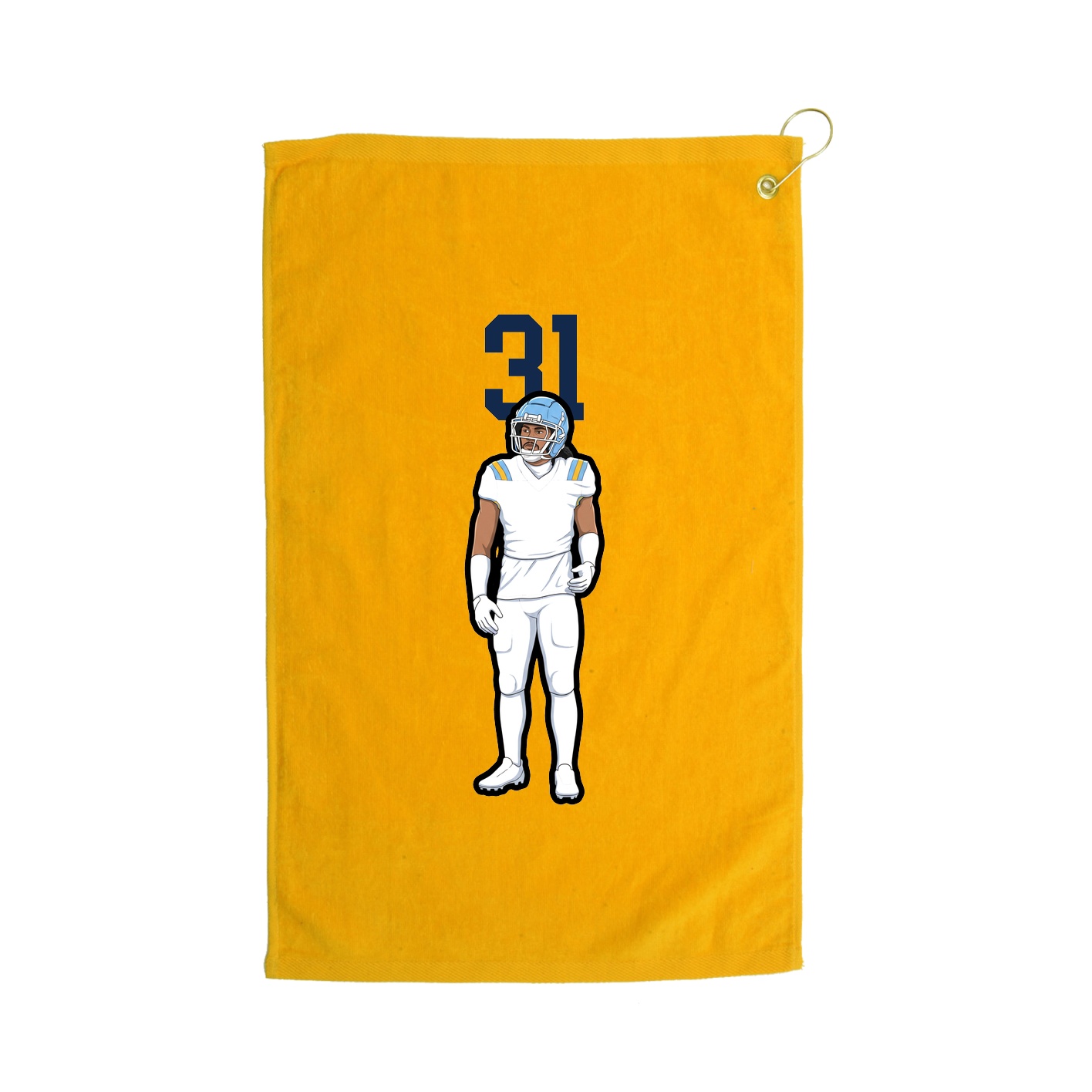 Golf Towel — Number Top in Gold