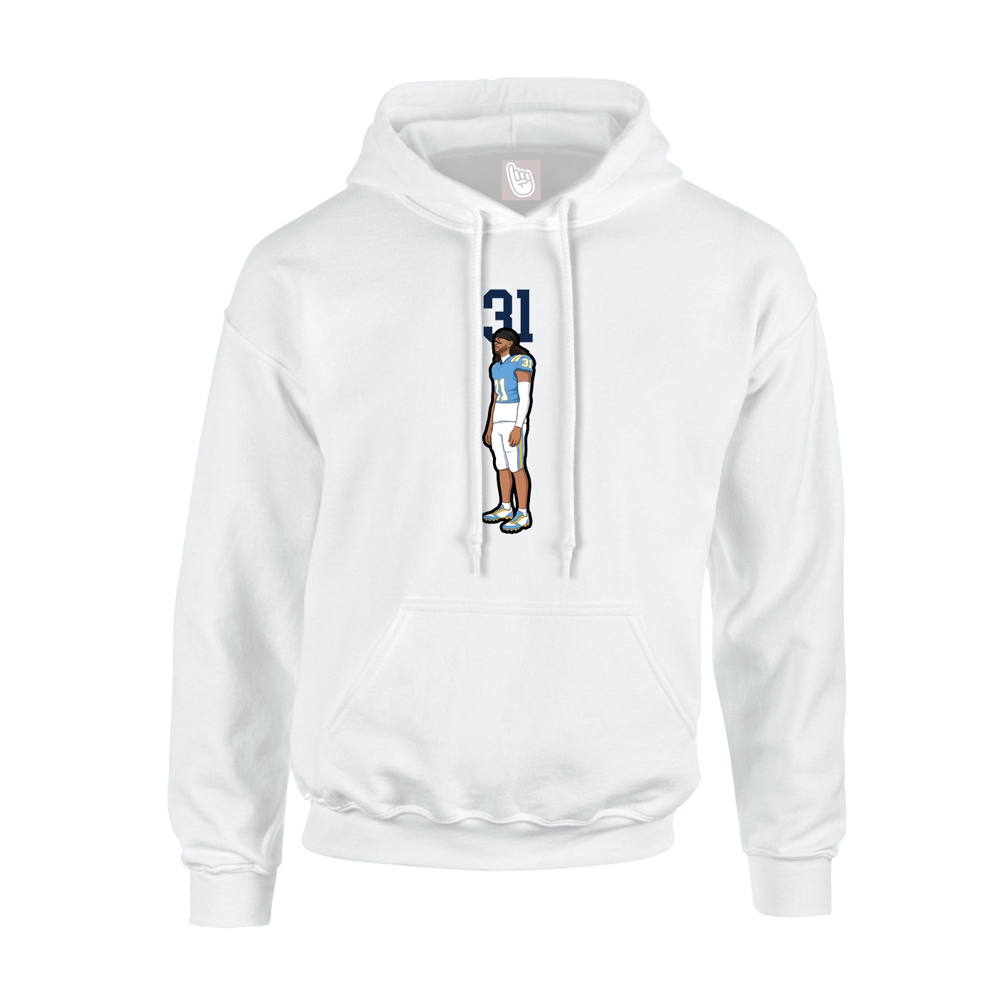 Hoodie — Number Top in White