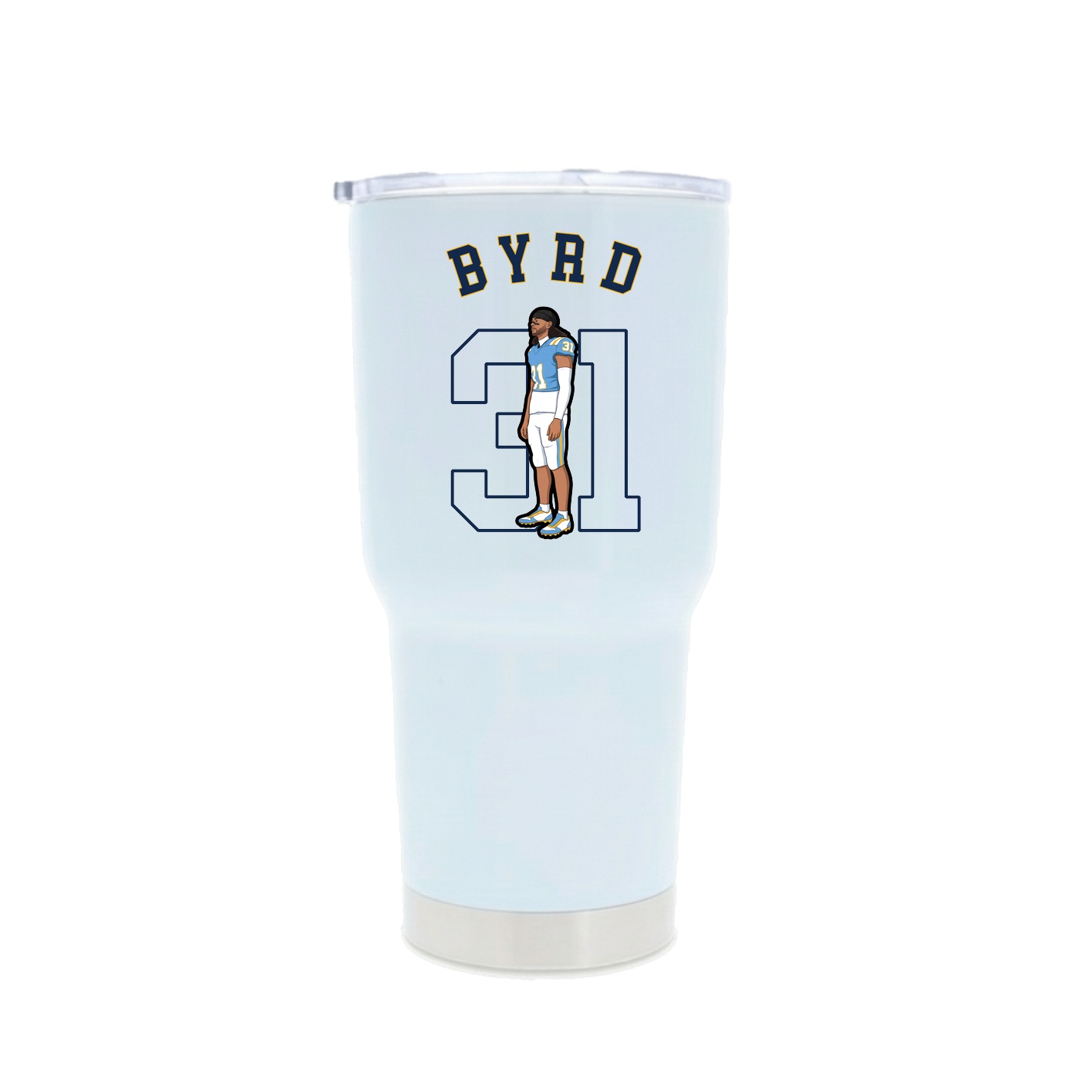 30oz Stainless Steel Tumbler — Shirsey Arch in White