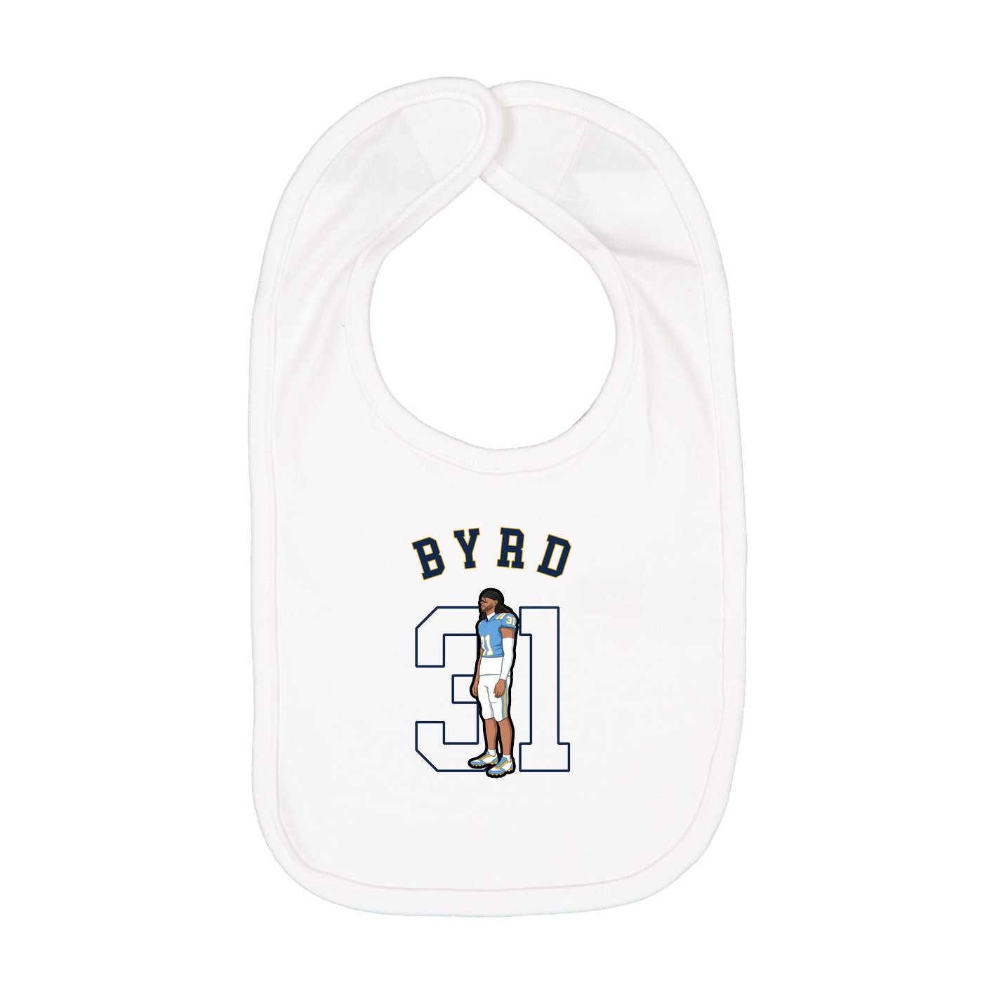 Infant Bib — Shirsey Arch in White