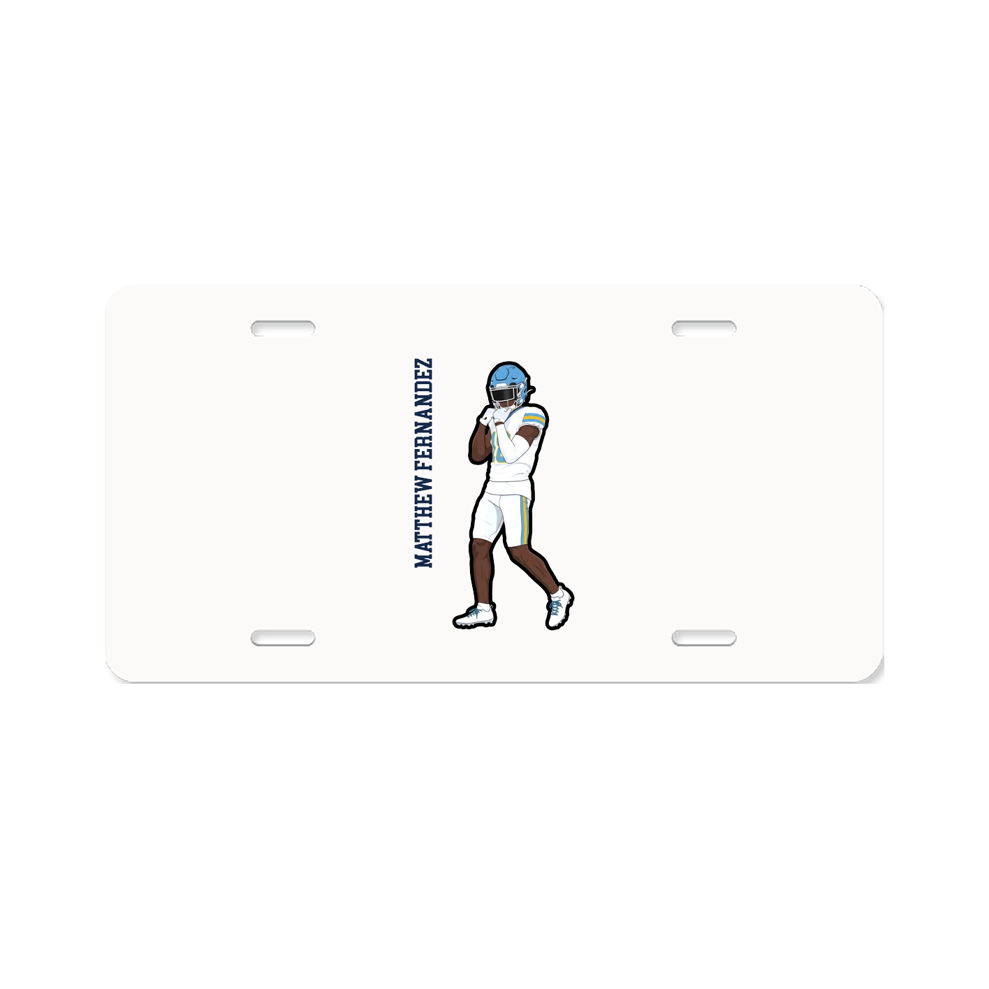 License Plate — Name Vertical in Classic