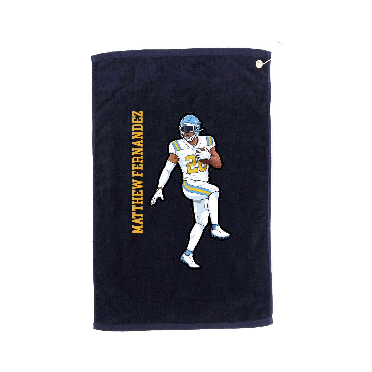 Golf Towel — Name Vertical in Navy