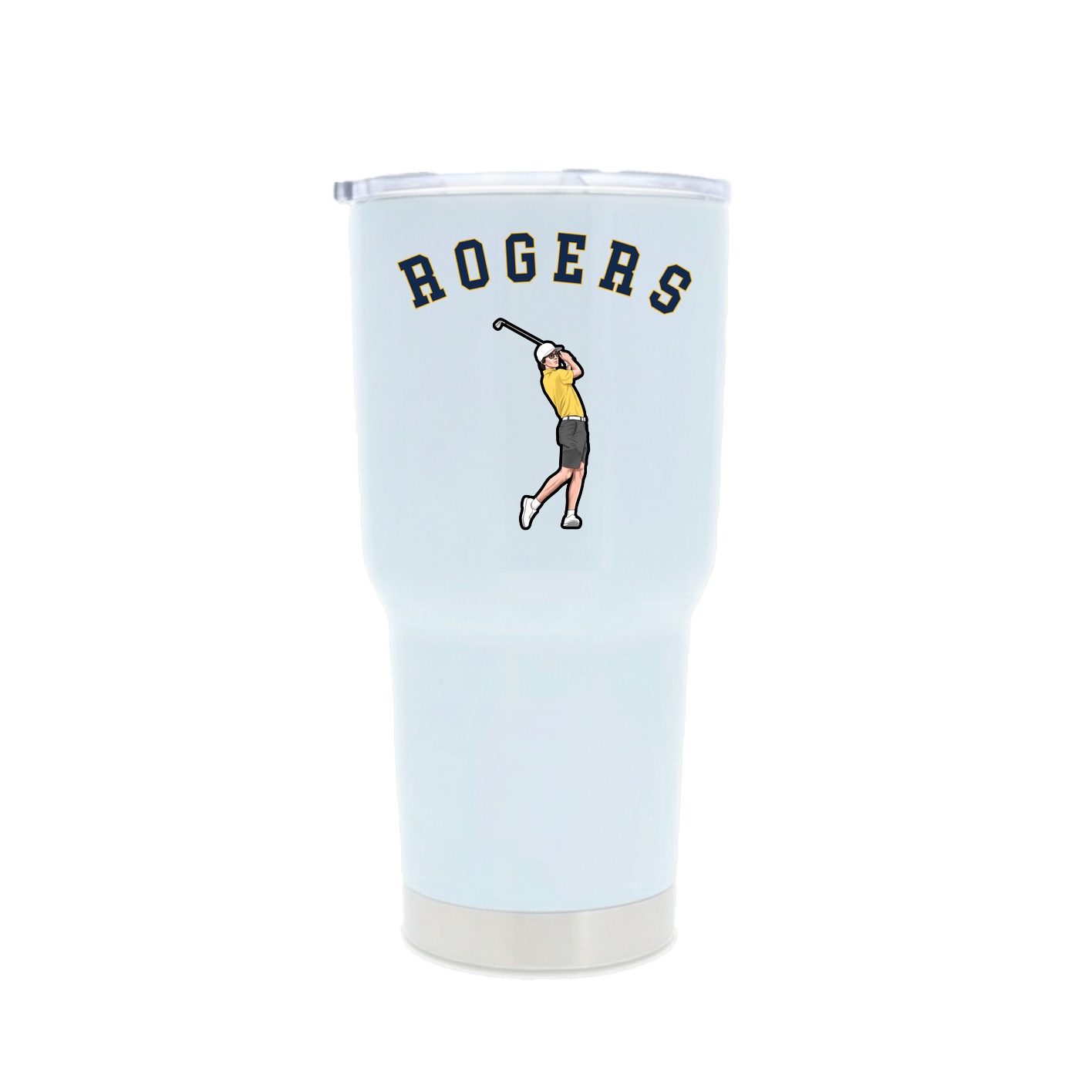30oz Stainless Steel Tumbler — Shirsey Arch in White