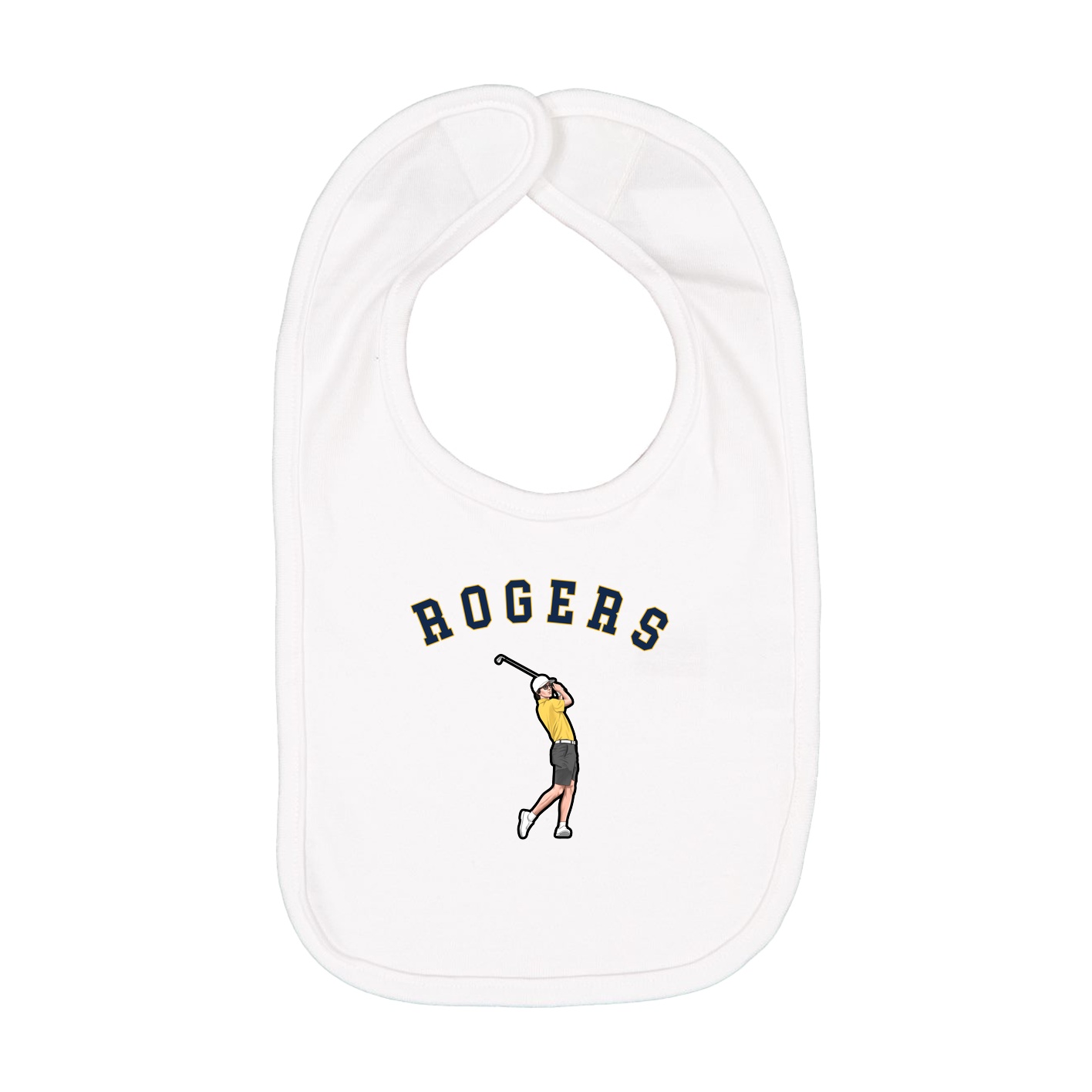 Infant Bib — Shirsey Arch in White