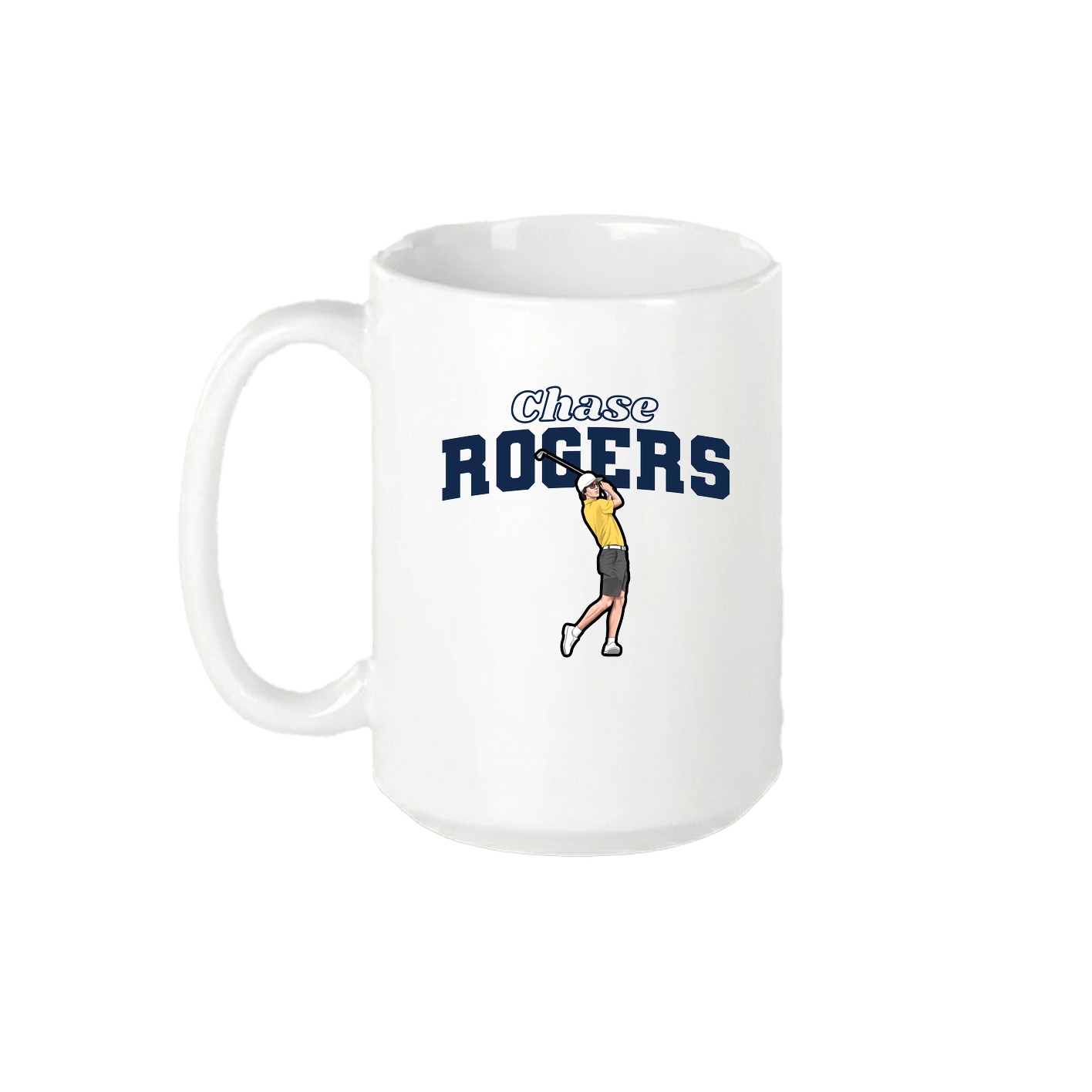 15oz Coffee Mug — Name Arch in White