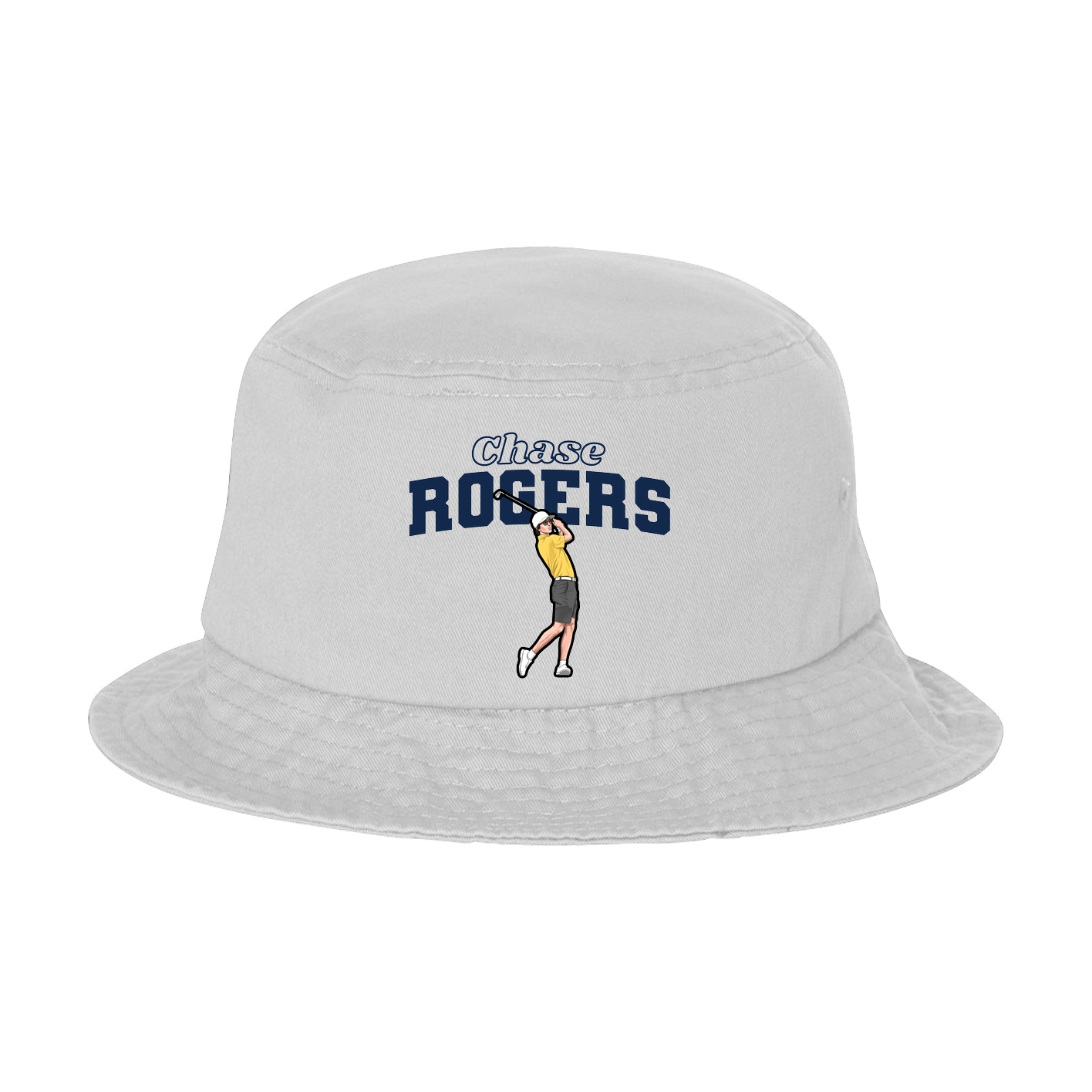 Bucket Cap — Name Arch in White