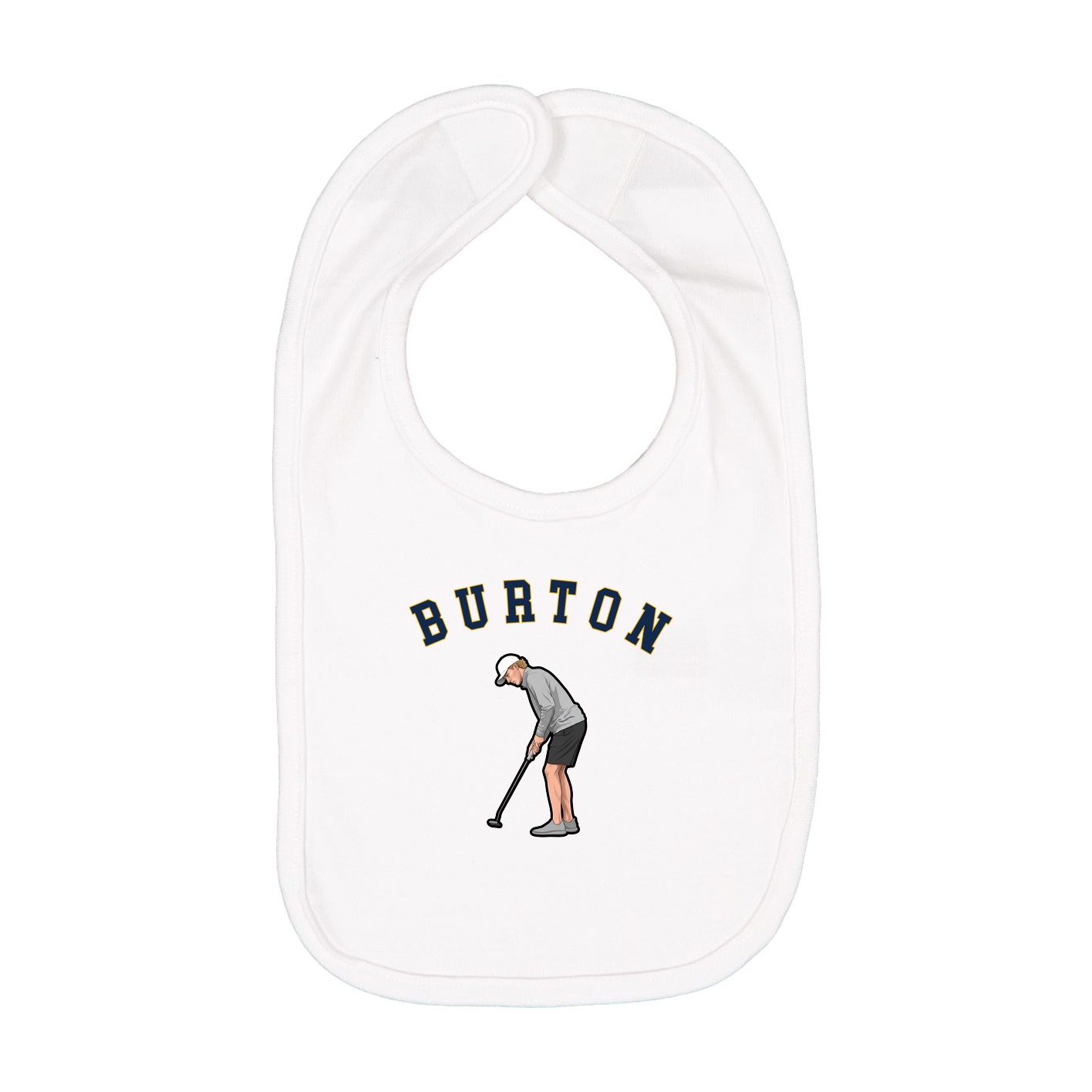 Infant Bib — Shirsey Arch in White