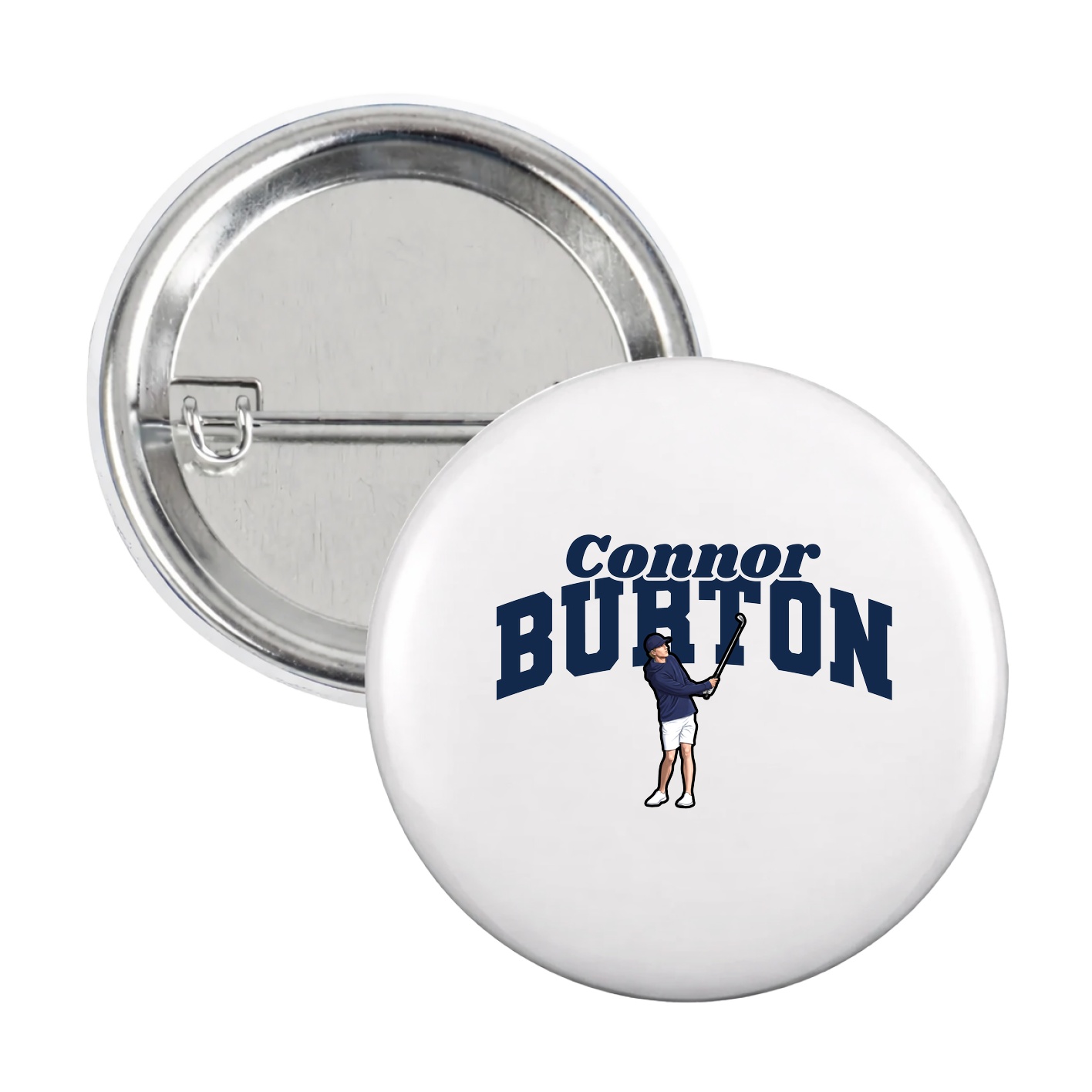 Game Day Button — Signature Arch in White