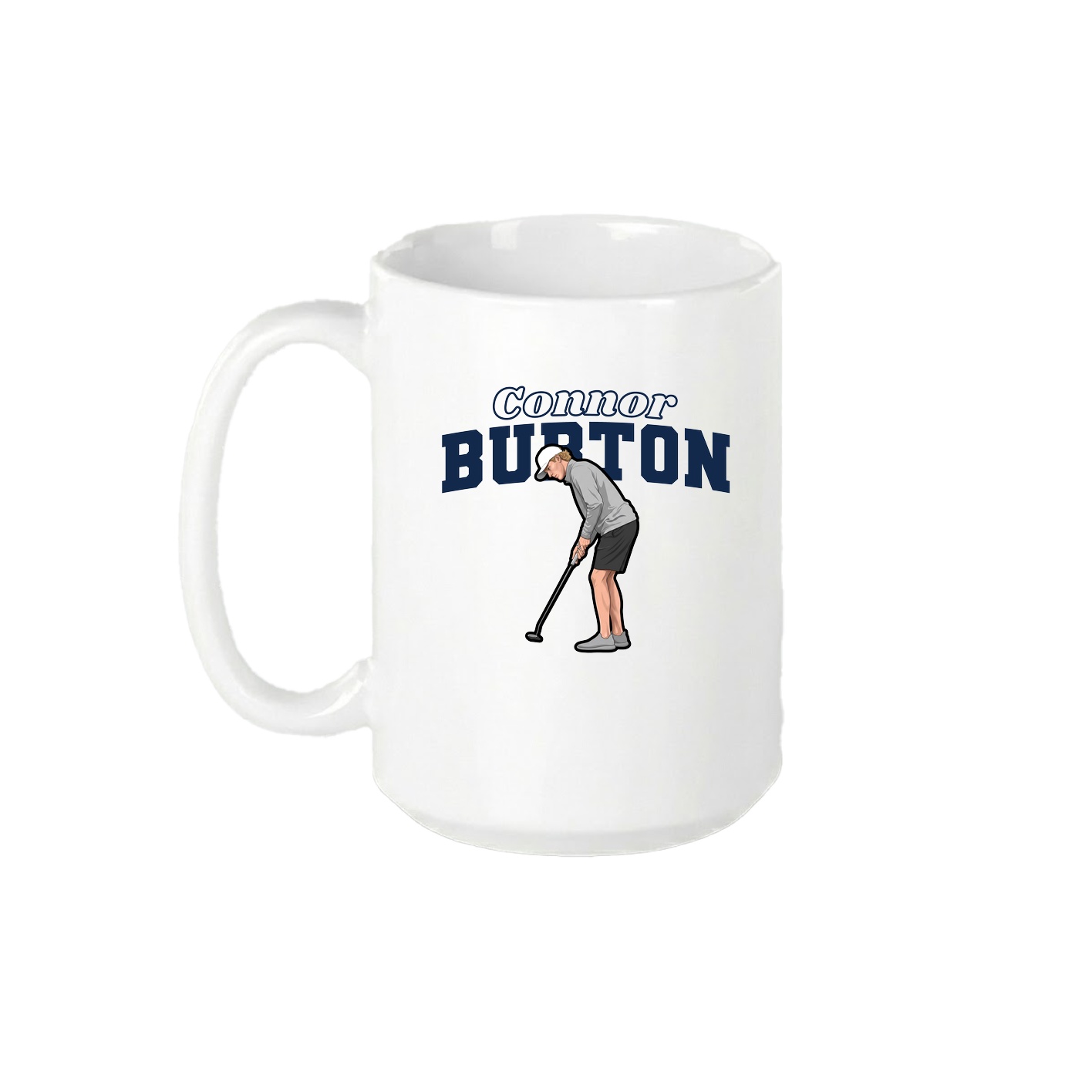15oz Coffee Mug — Name Arch in White