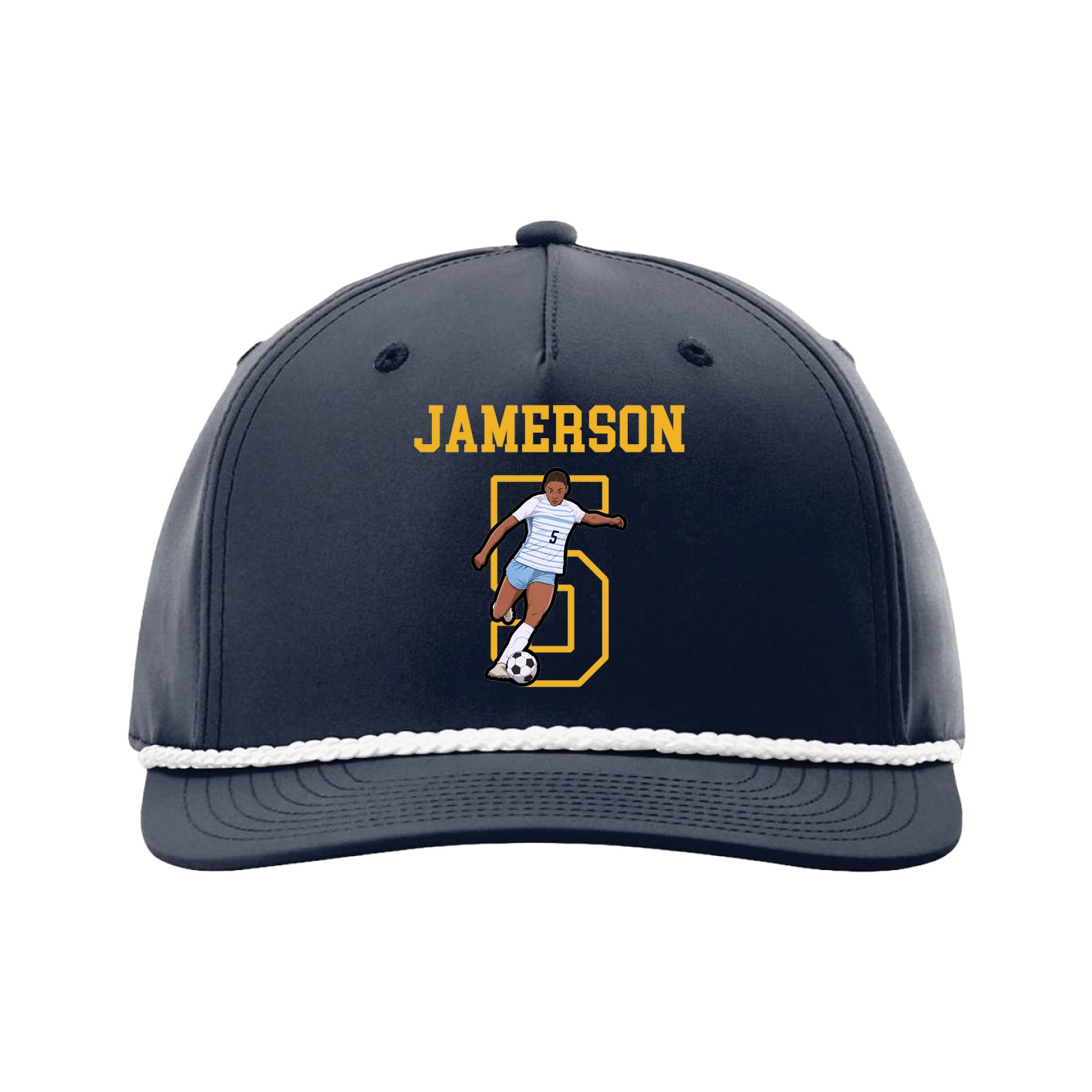Five-Panel Classic Rope Cap — Shirsey in Navy